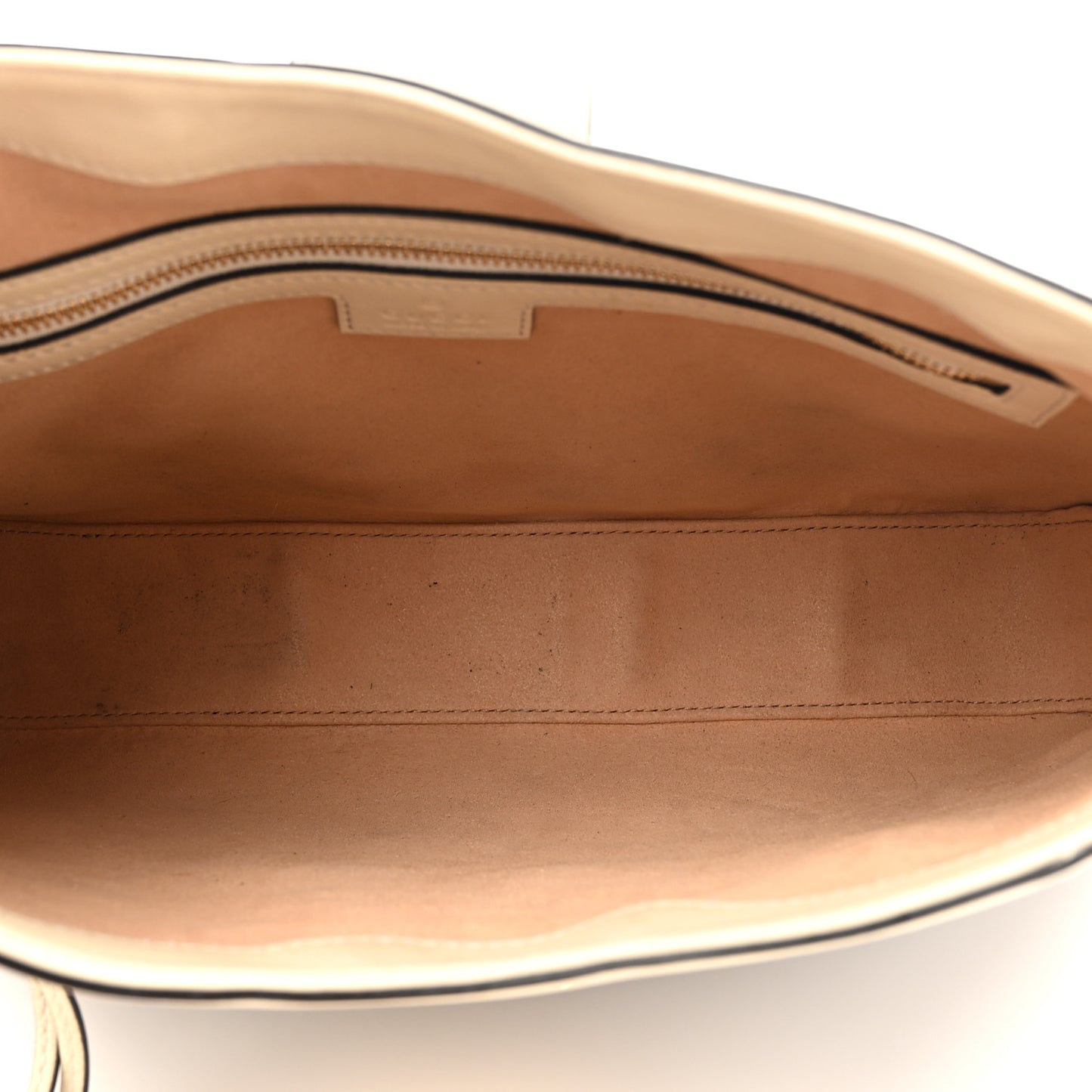 GG Supreme Monogram Moon Calfskin Medium Padlock Shoulder Bag Beige Ebony Mystic White