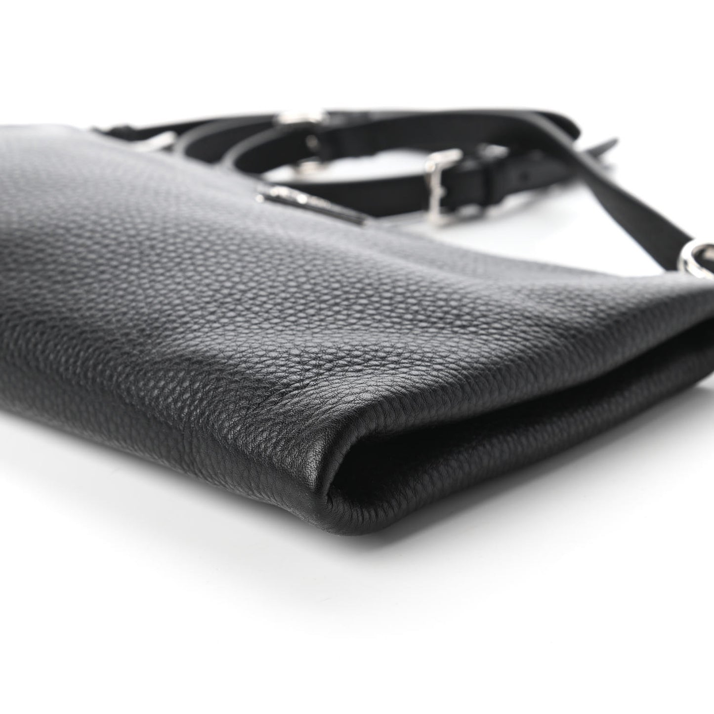 Vitello Daino Crossbody Bag Black