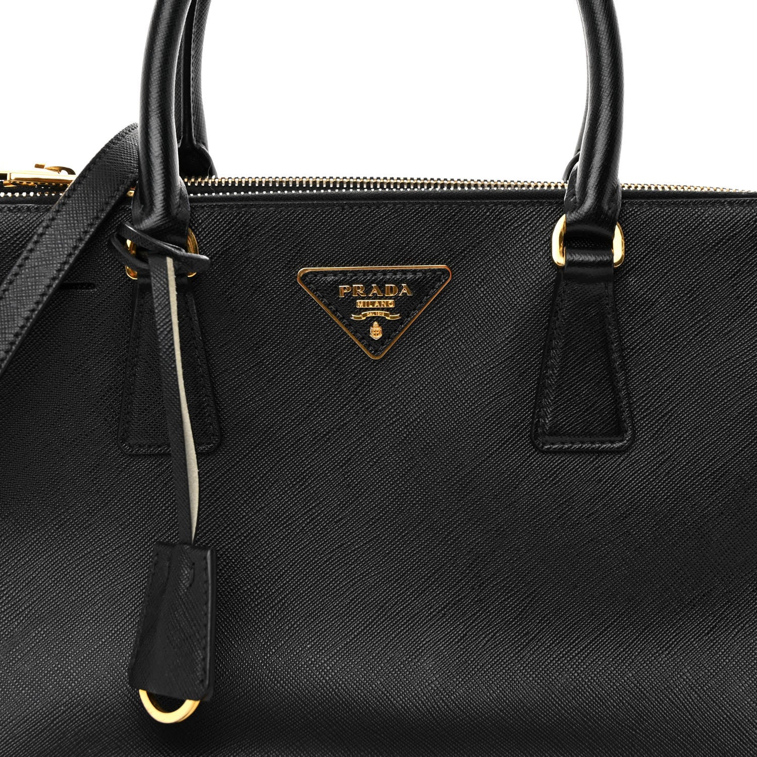 Prada Saffiano Small Galleria Double Zip Tote Black 7 of 10