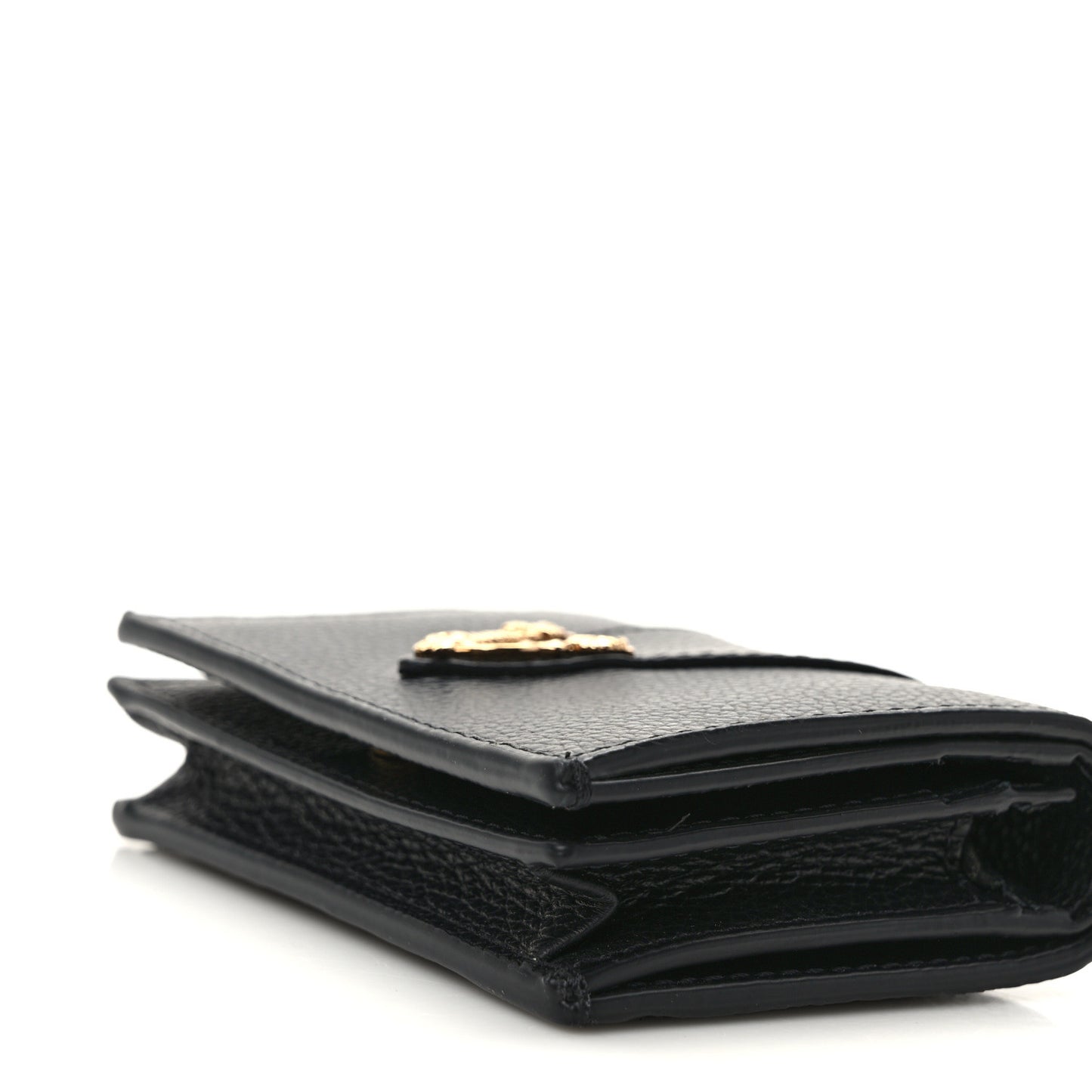Grained Calfskin Virtus Bifold Wallet Black
