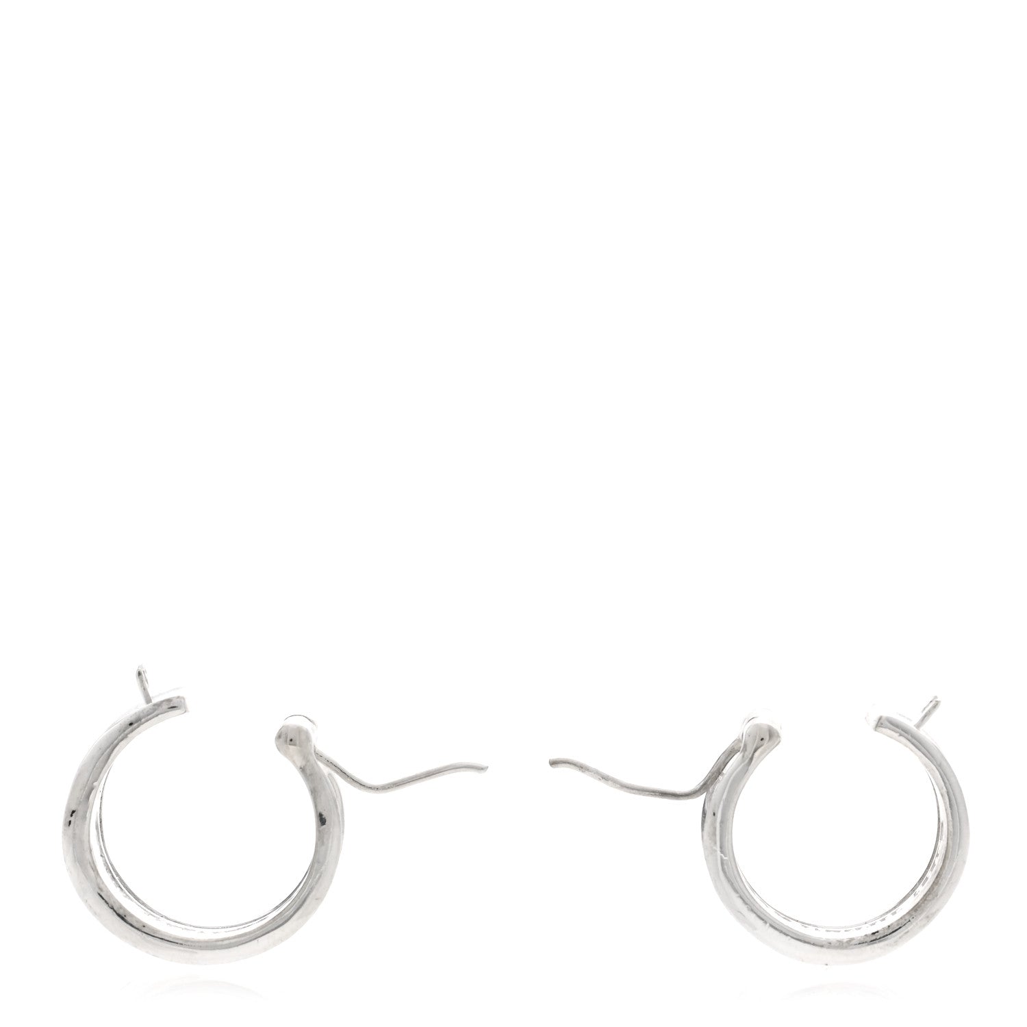 Tiffany Sterling Silver Wide 1837 Hoop Earrings 3 of 4