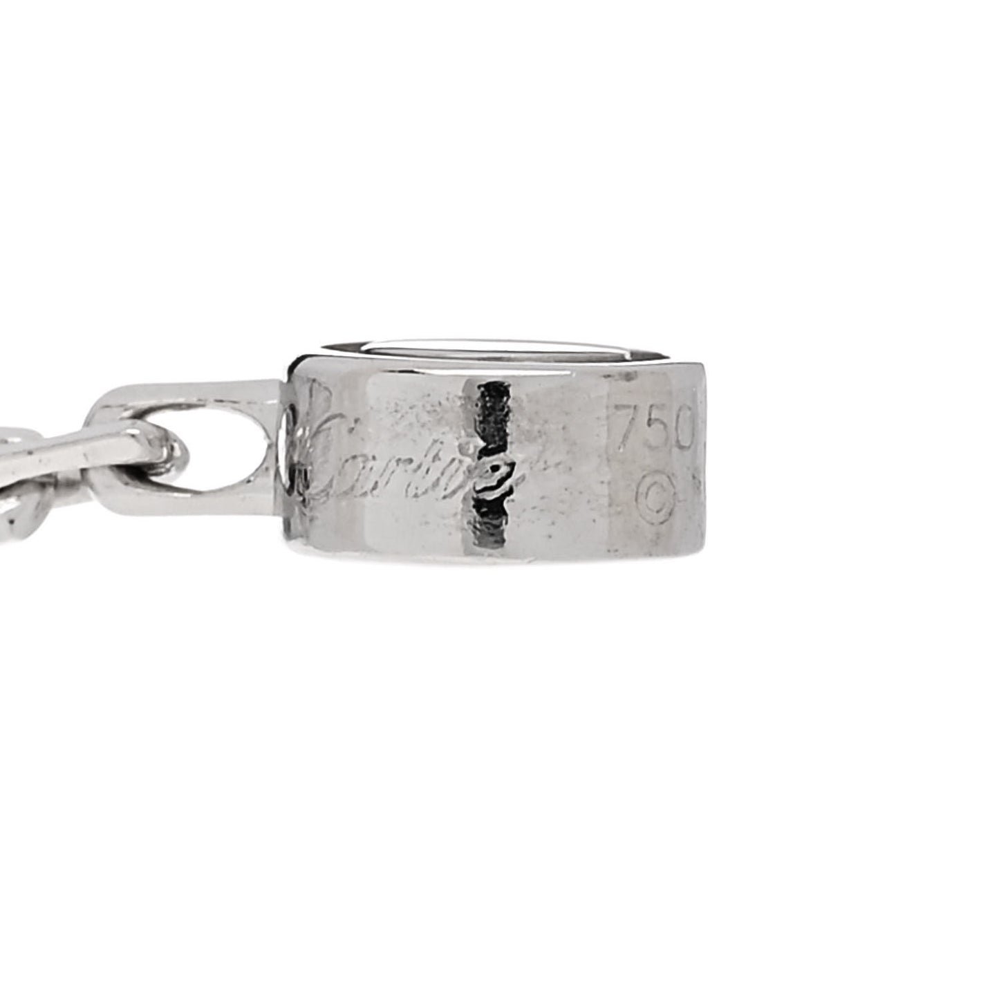 18K White Gold Diamond LOVE Drop Earrings