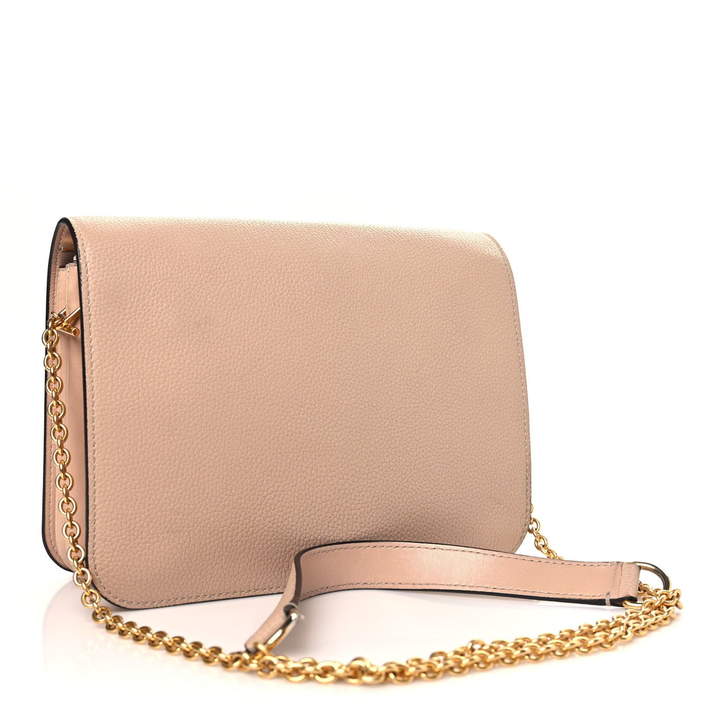 Classic Grain Calfskin Small Clifton Flap Blush