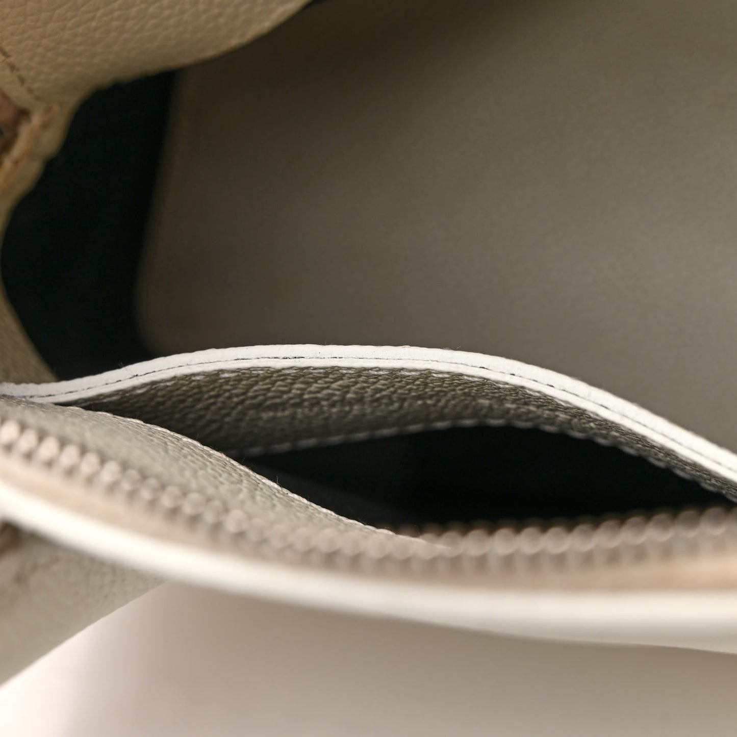 Grained Calfskin XXS Ville Top Handle Bag White Black