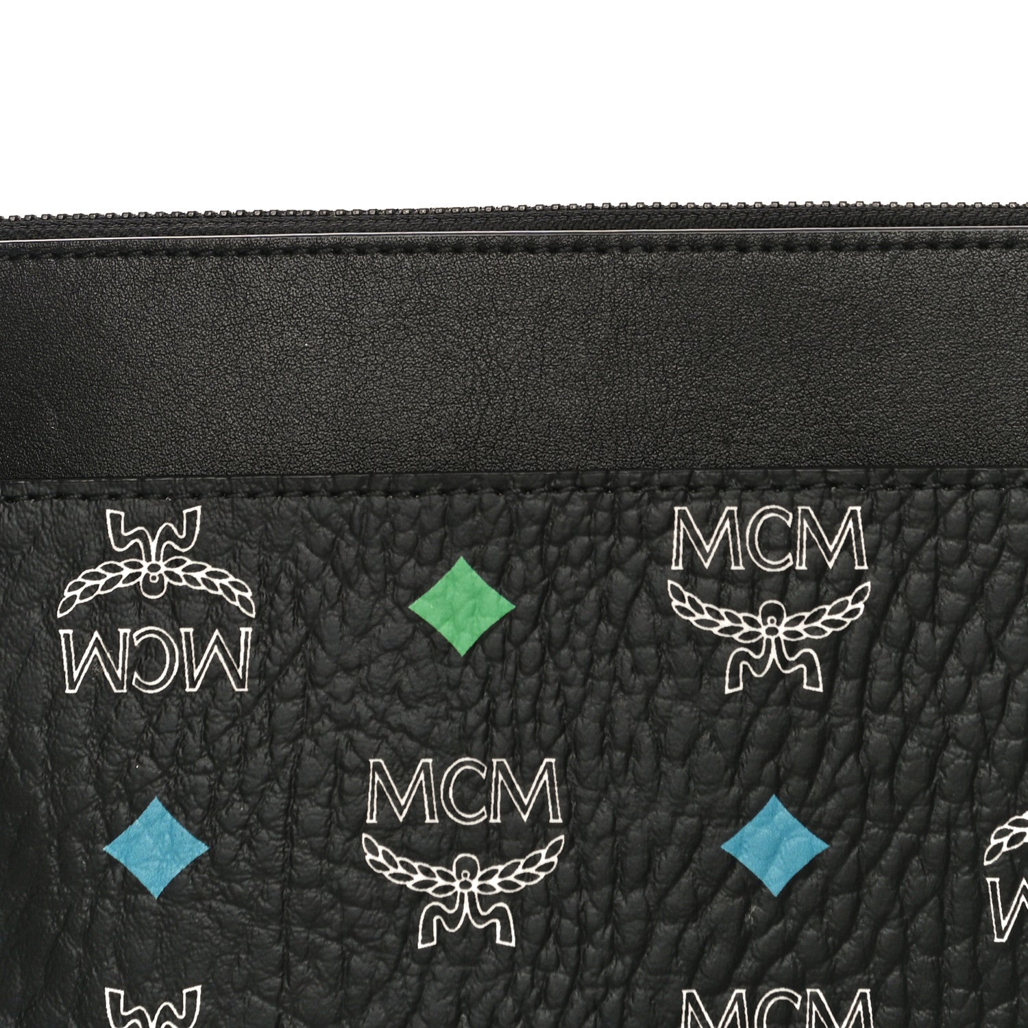 MCM Skyoptic Visetos Crossbody Pouch Spectrum Diamond Black 9 of 10