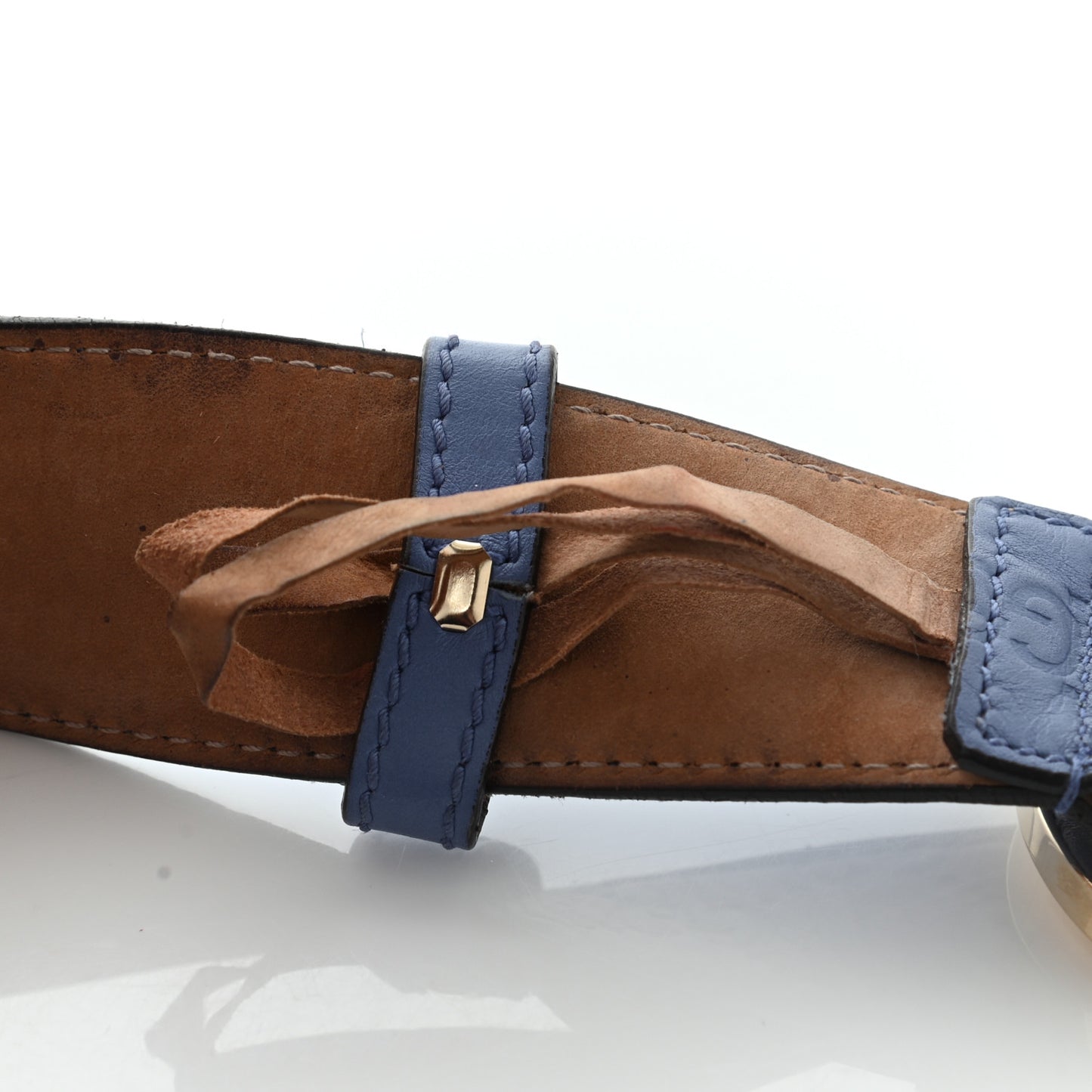 Guccissima Interlocking G Belt 90 36 Blue