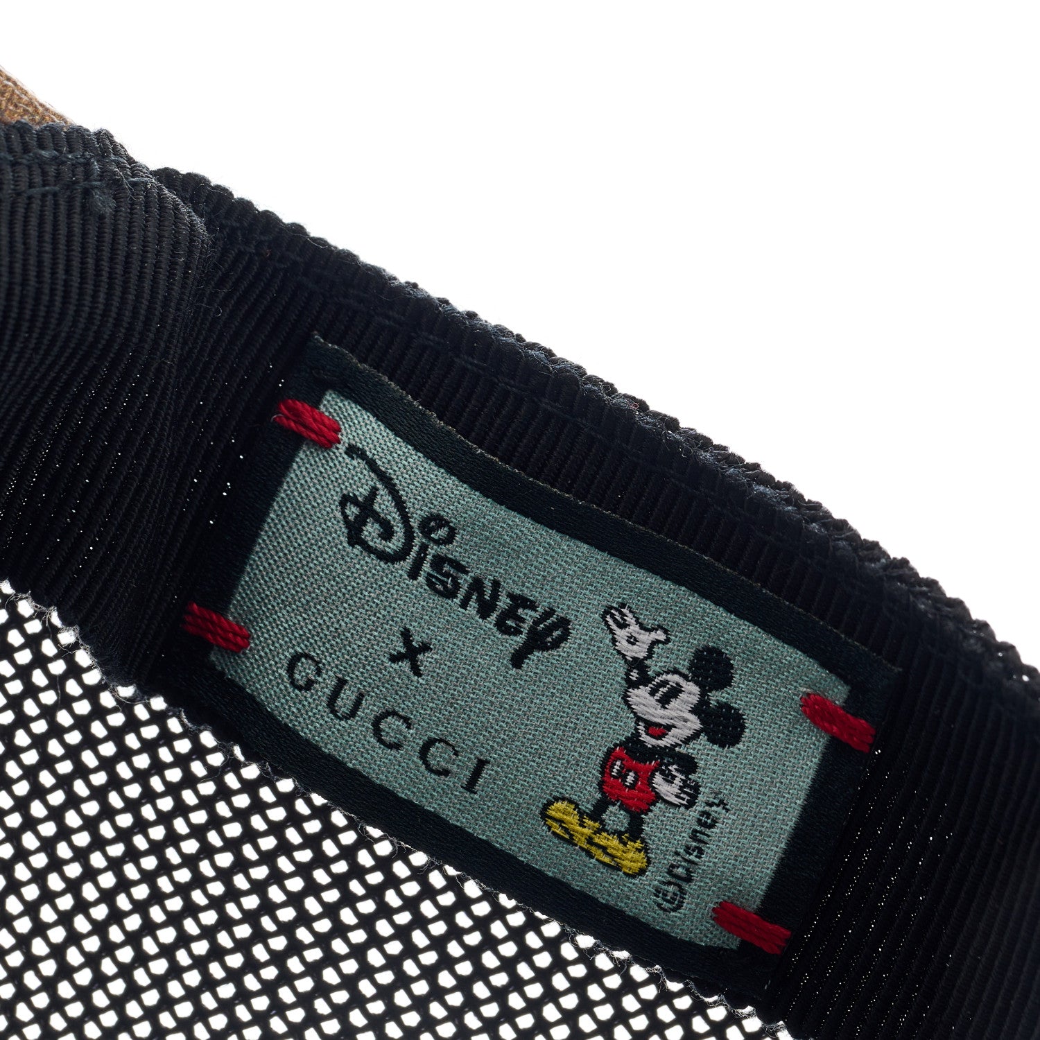 Gucci X DISNEY Mini Vintage GG Supreme Monogram Mickey Mouse Baseball Hat XS Beige Vintage Sun Oil 9 of 9