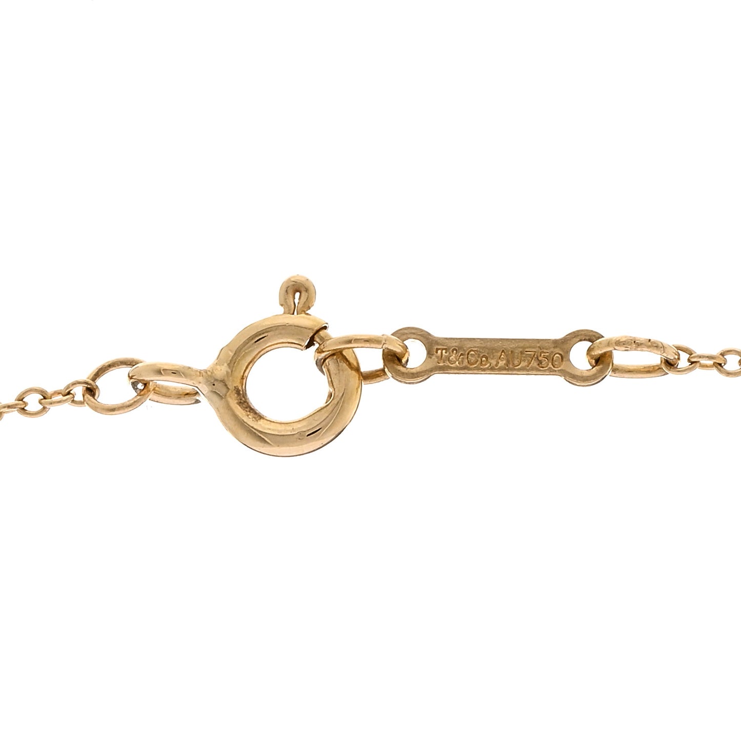 18K Yellow Gold Mini Paloma Picasso Loving Heart Drop Pendant Necklace