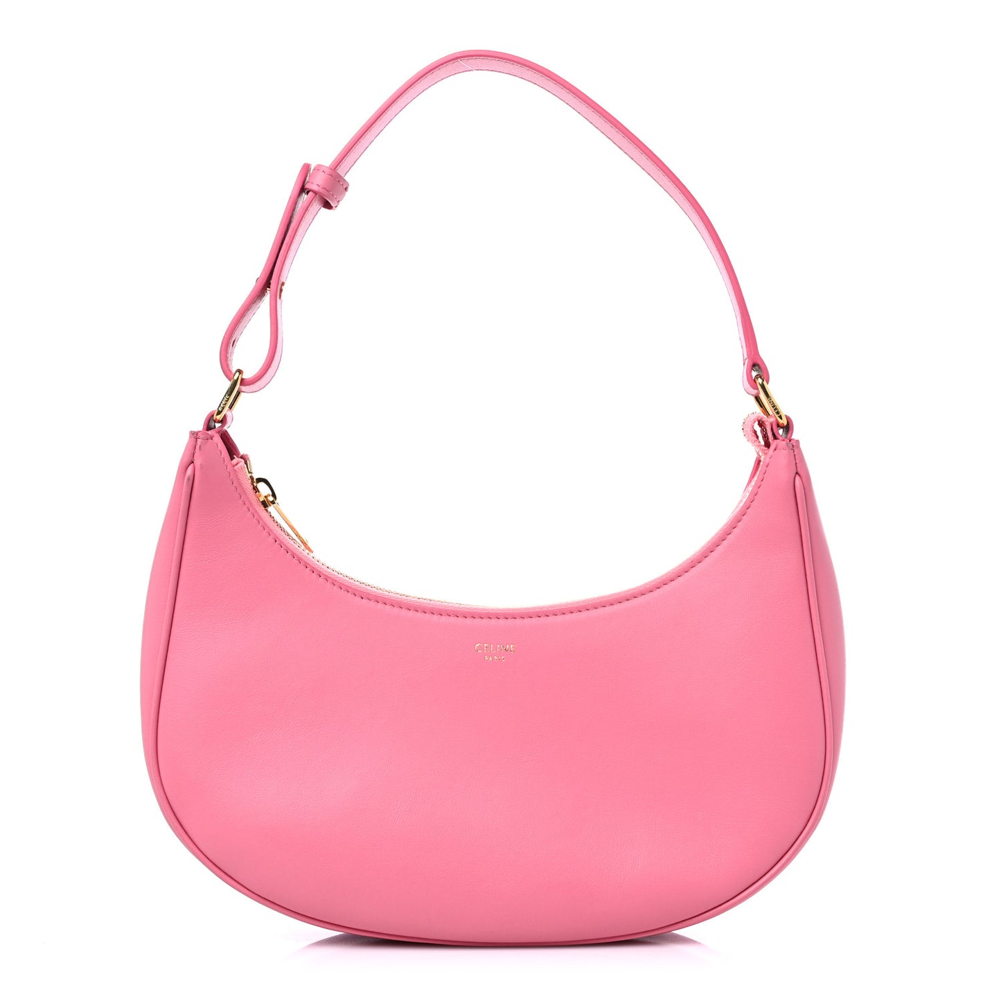 Smooth Calfskin Medium Strap Ava Shoulder Bag Pink