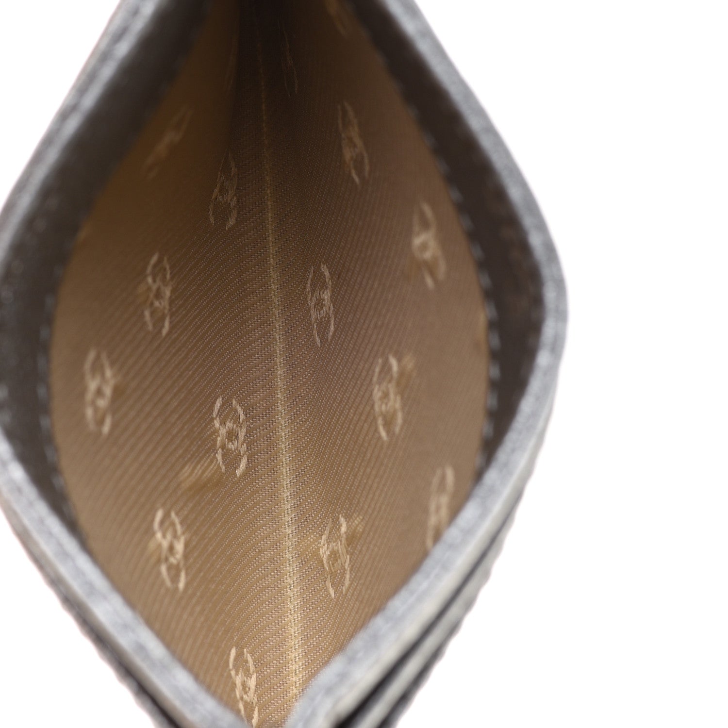 Chanel Metallic Goatskin CC Button Card Holder Silver 6 of 14