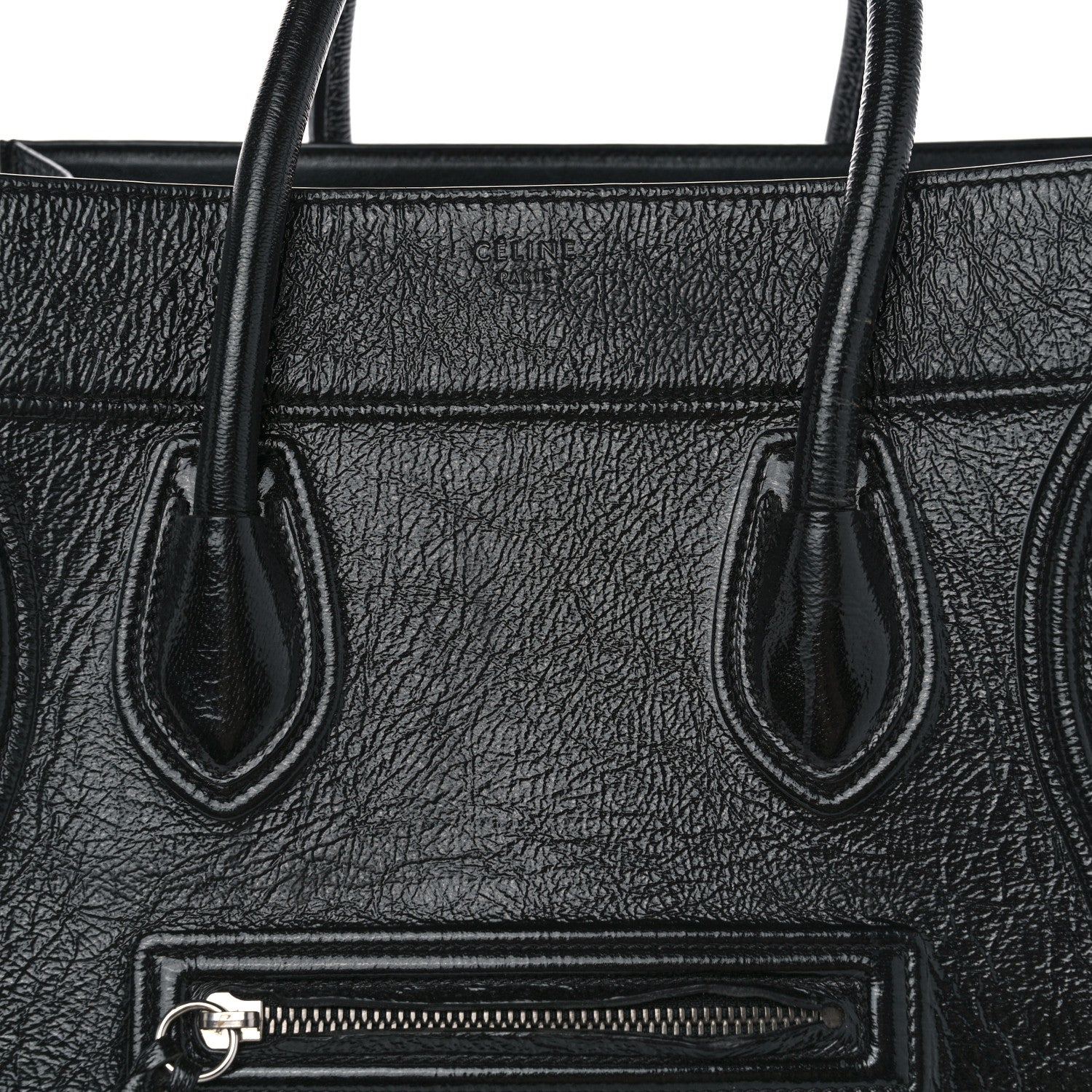 Celine Shiny Goatskin Medium Phantom Luggage Black 8 of 16