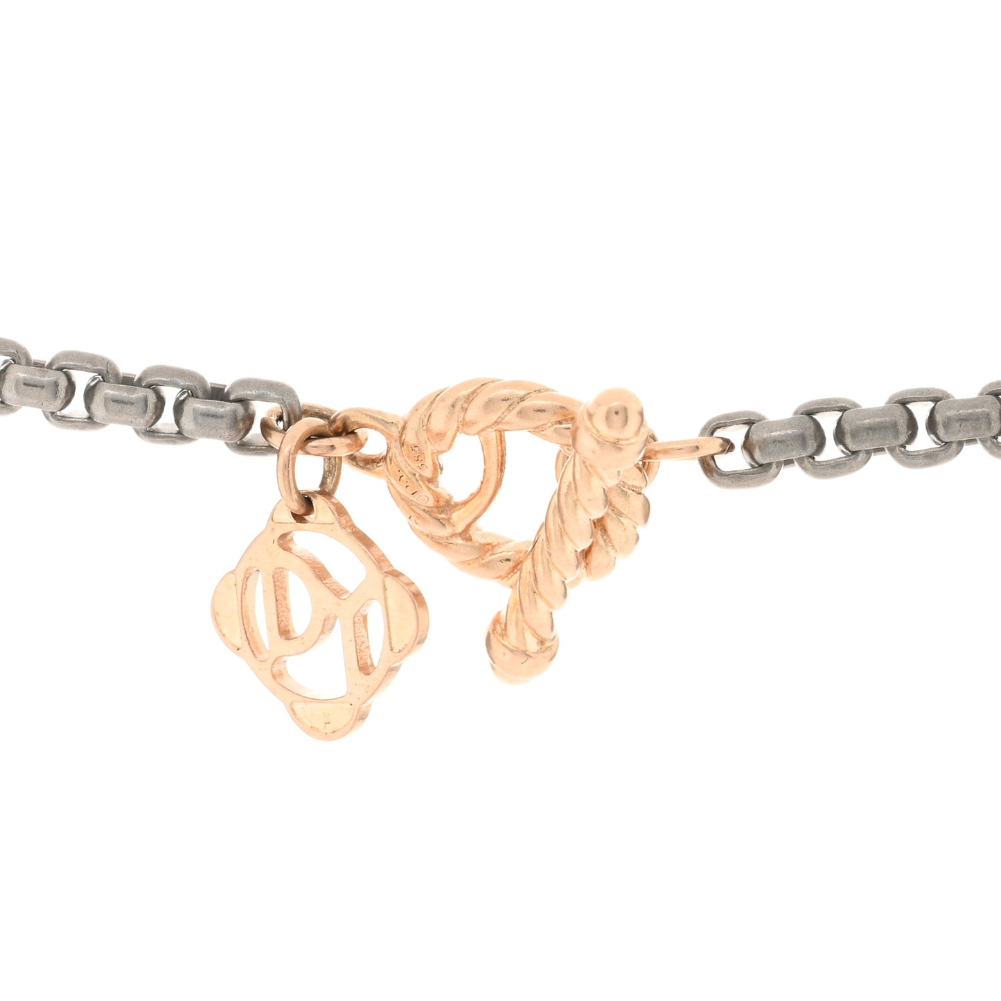 Stainless Steel 14K Rose Gold 2.7mm Box Chain Necklace 41"