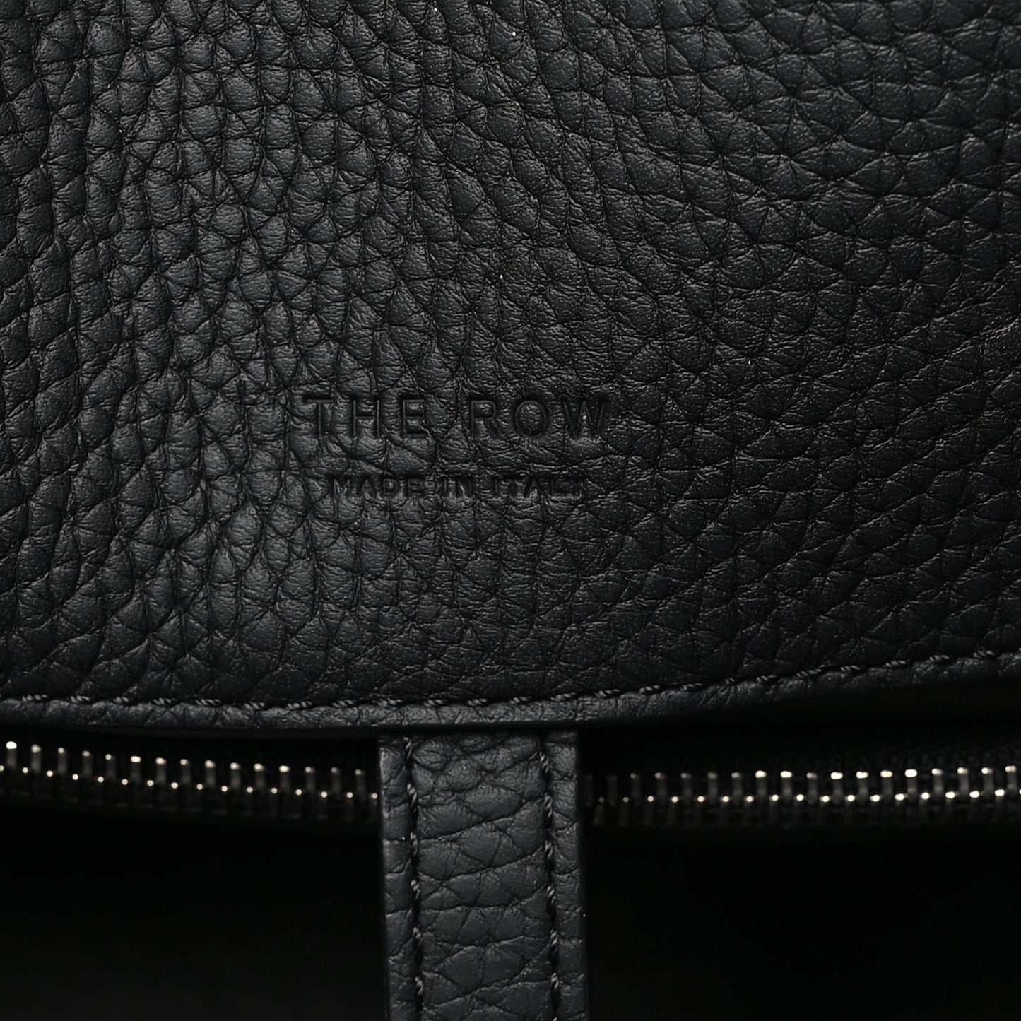 Matte Grained Calfskin Margaux Shoulder 12 Black