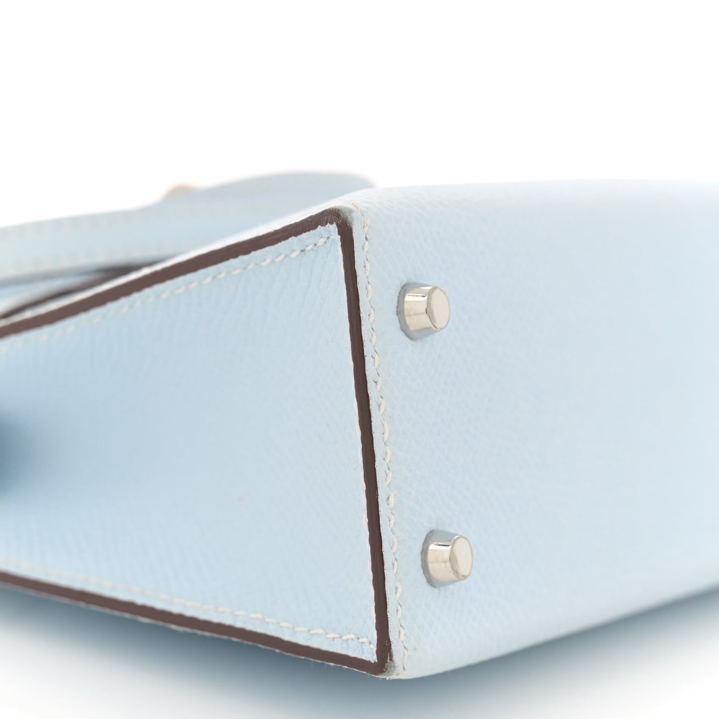 Epsom Mini Kelly Sellier 20 Bleu Brume