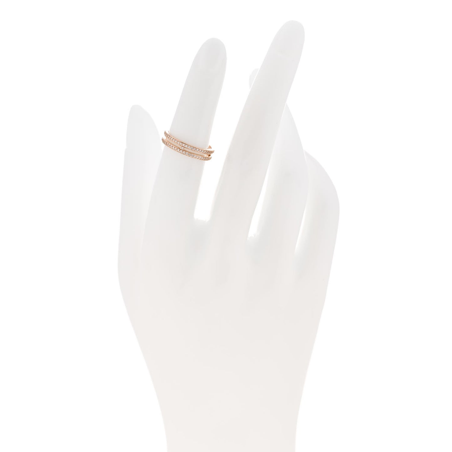 18K Rose Gold Diamond Ariane Wedding Band Ring 48 4.5