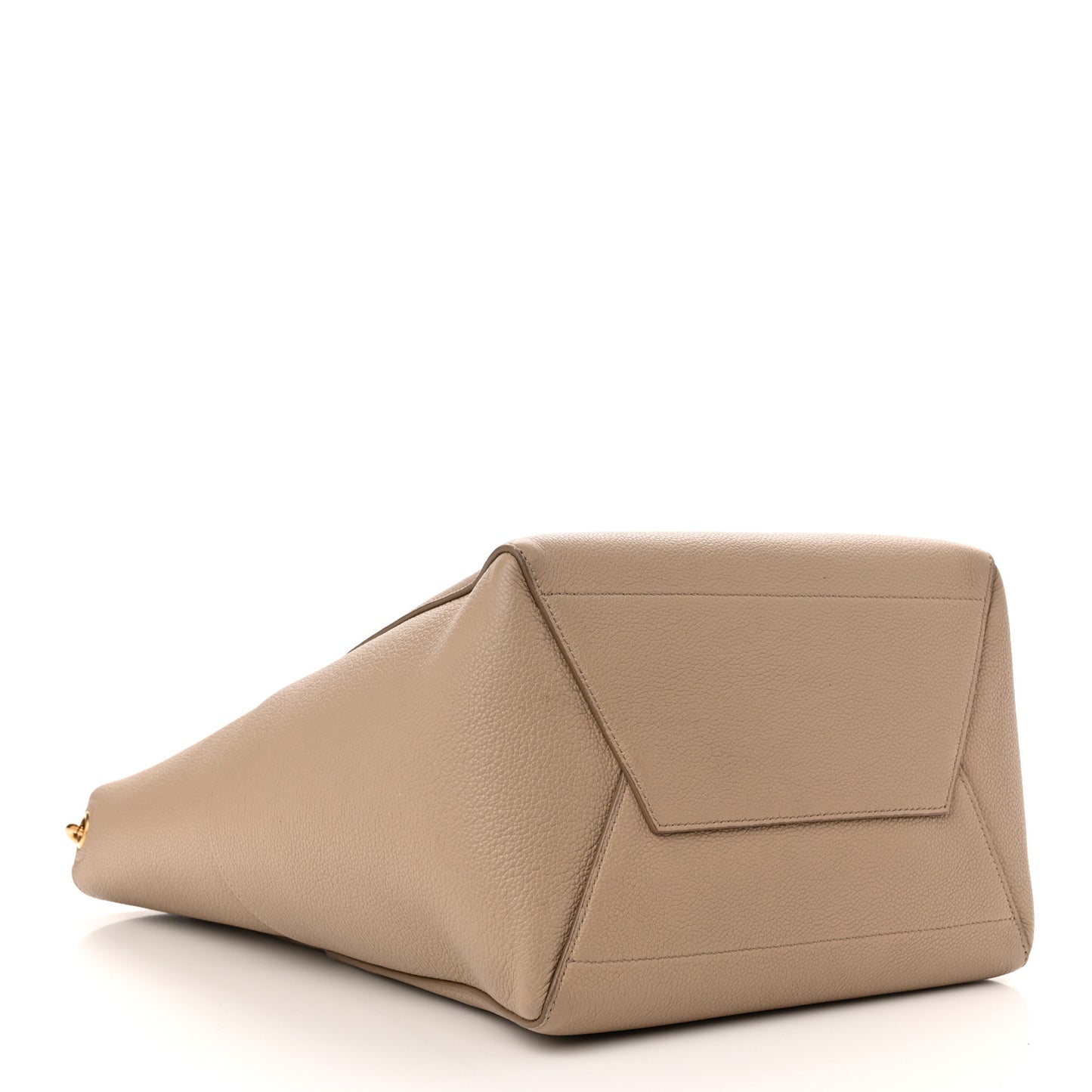 Soft Grained Calfskin Sangle Bucket Bag Dune