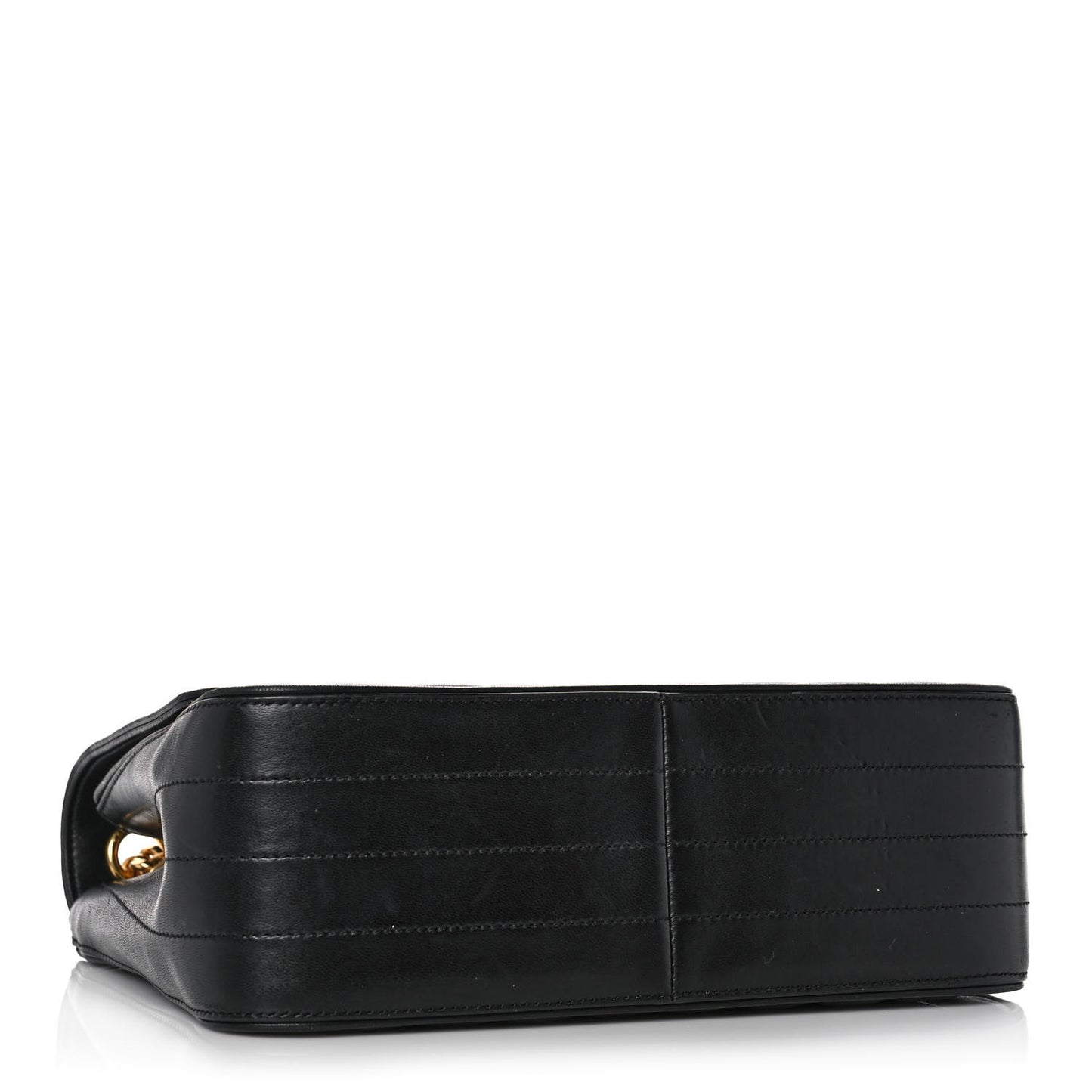 Lambskin Matelasse Monogram Large Vicky Chain Bag Black