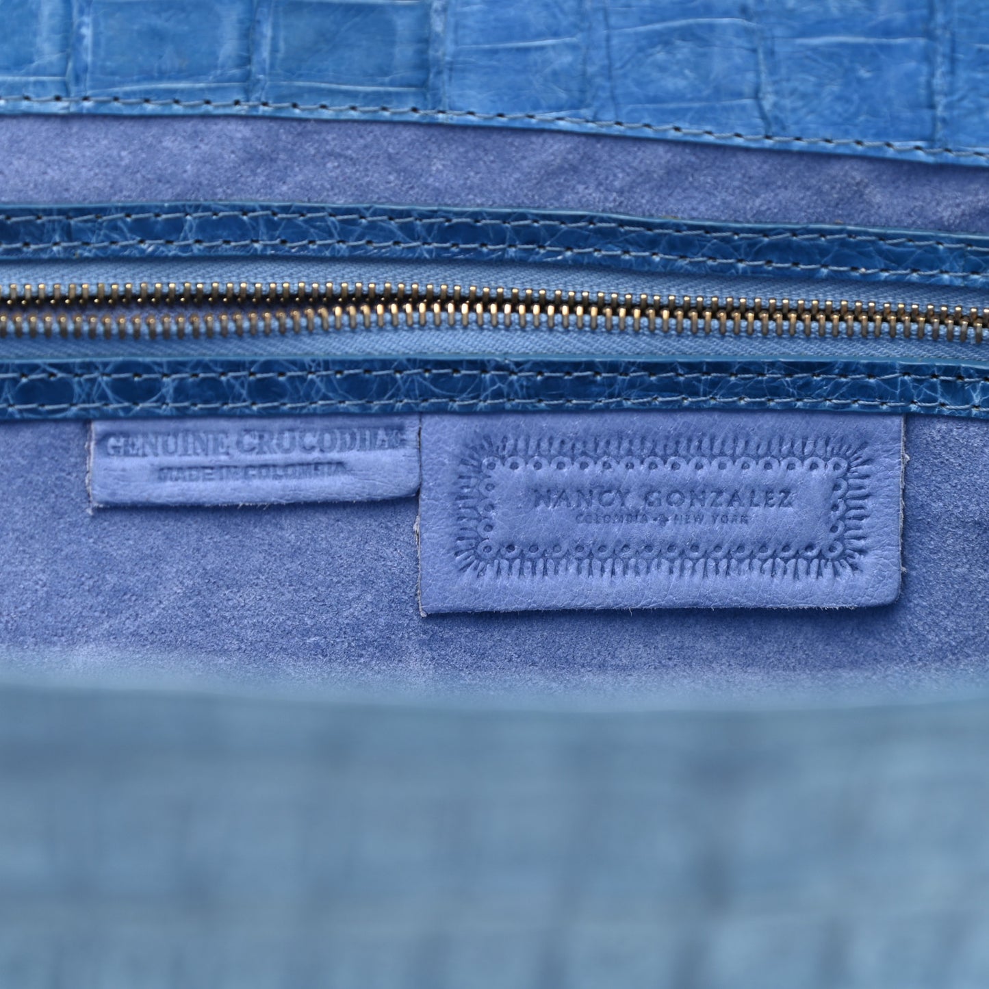 Crocodile Clutch Blue