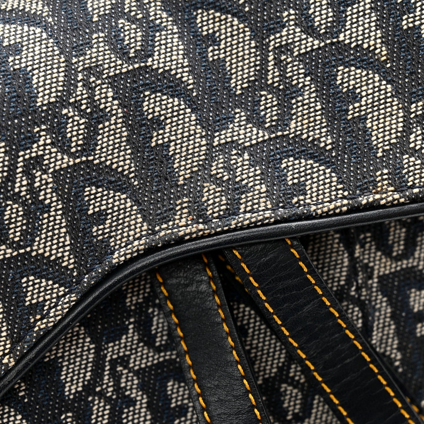 CHRISTIAN DIOR Monogram Saddle Bag Blue