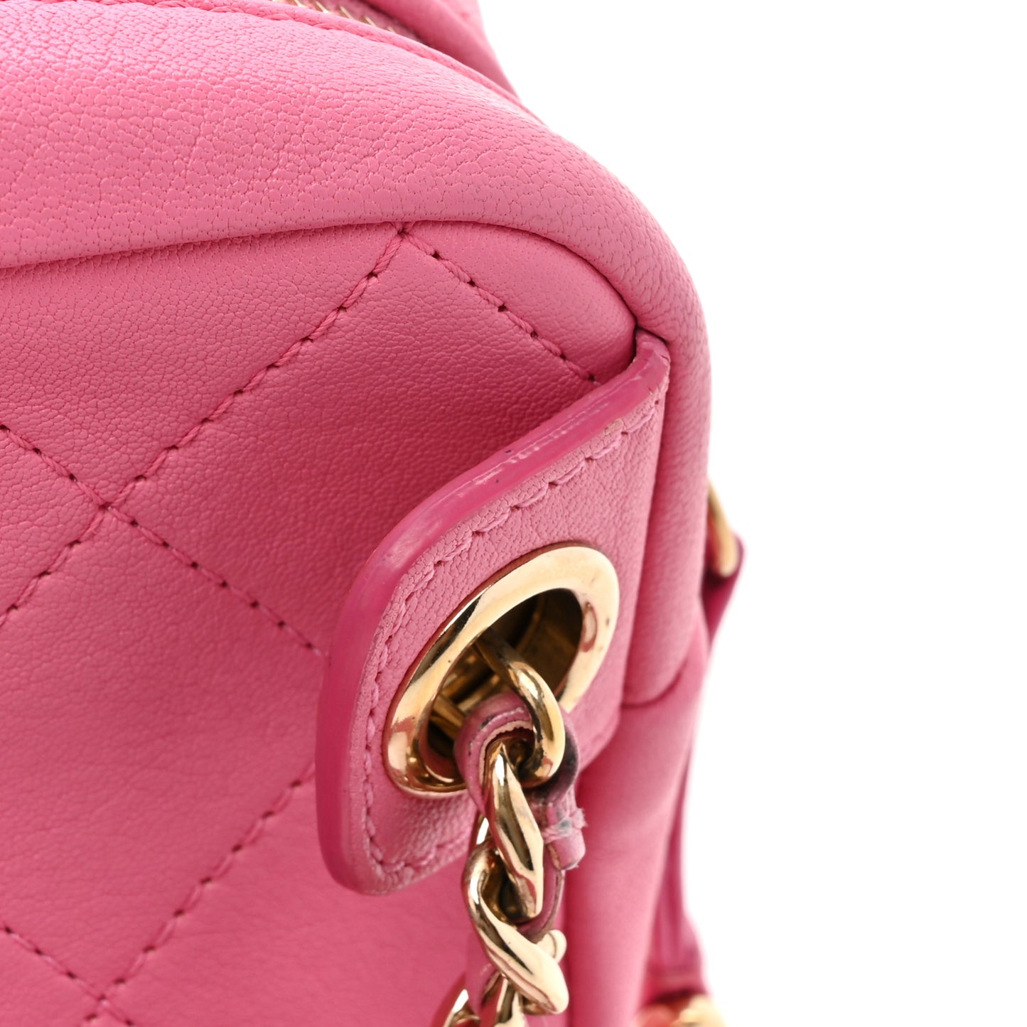 Goatksin Quilted Casual Trip Waist Bag Pink