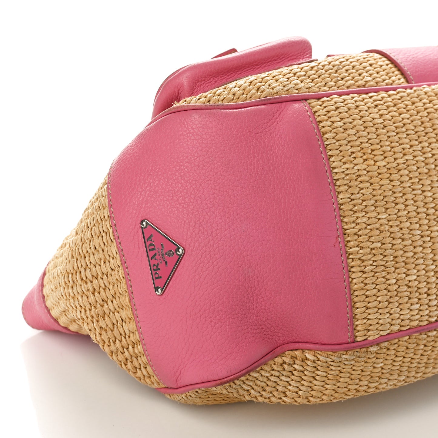 Straw Vitello Daino Shoulder Bag Naturale