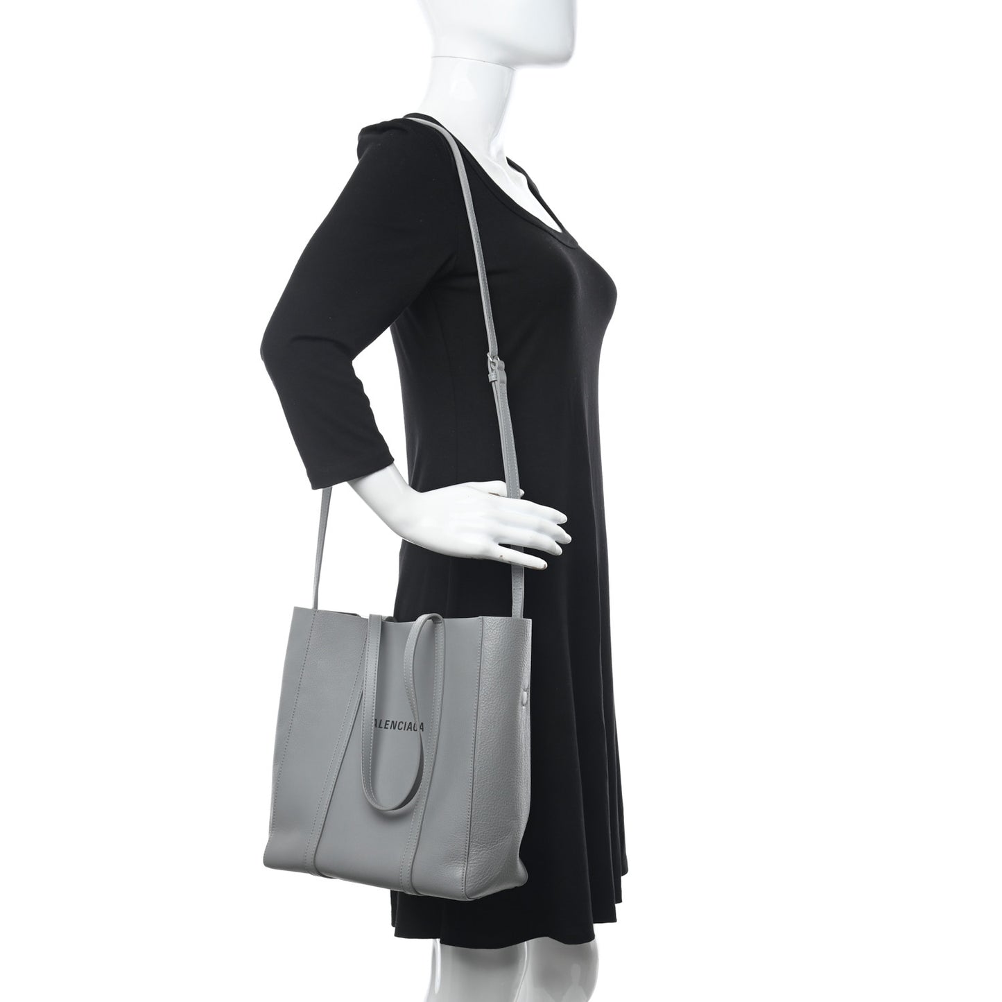 Calfskin XS Everyday Tote Balenciaga Grey Black