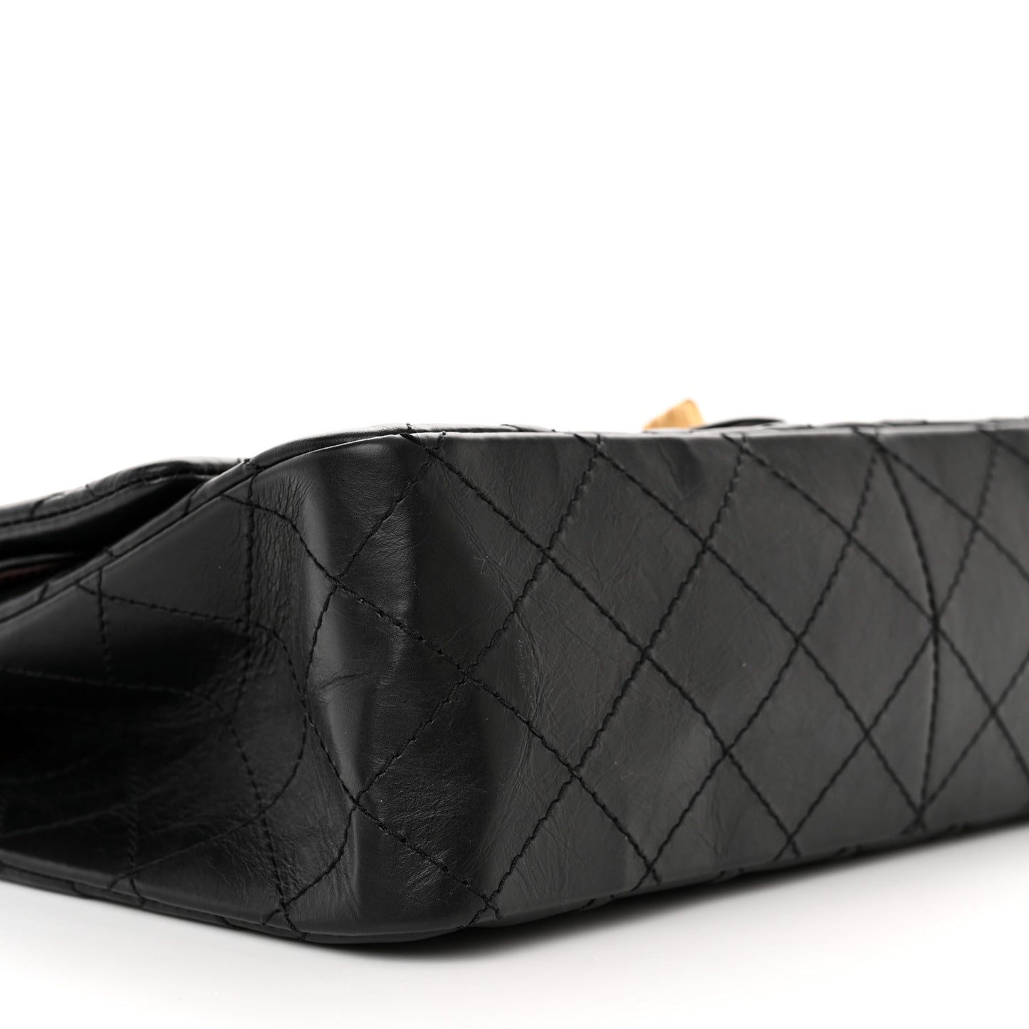 Aged Calfskin Quilted 2.55 Reissue 226 Flap Black