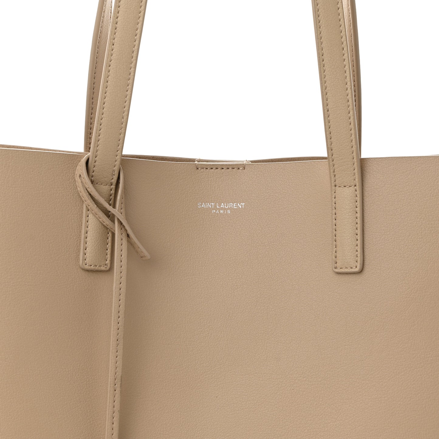 Calfskin North-South Shopping Tote Dark Beige