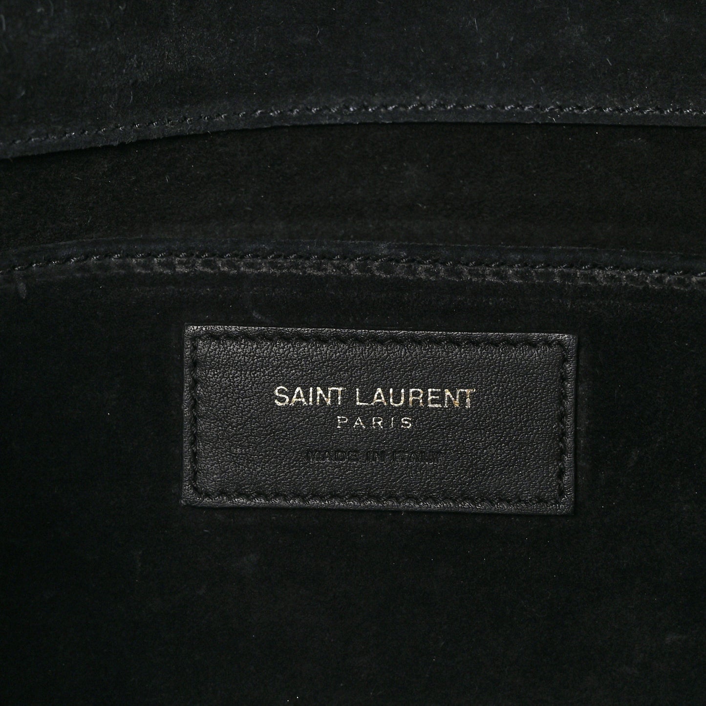 SAINT LAURENT Calfskin Classic Y Ligne Clutch Black