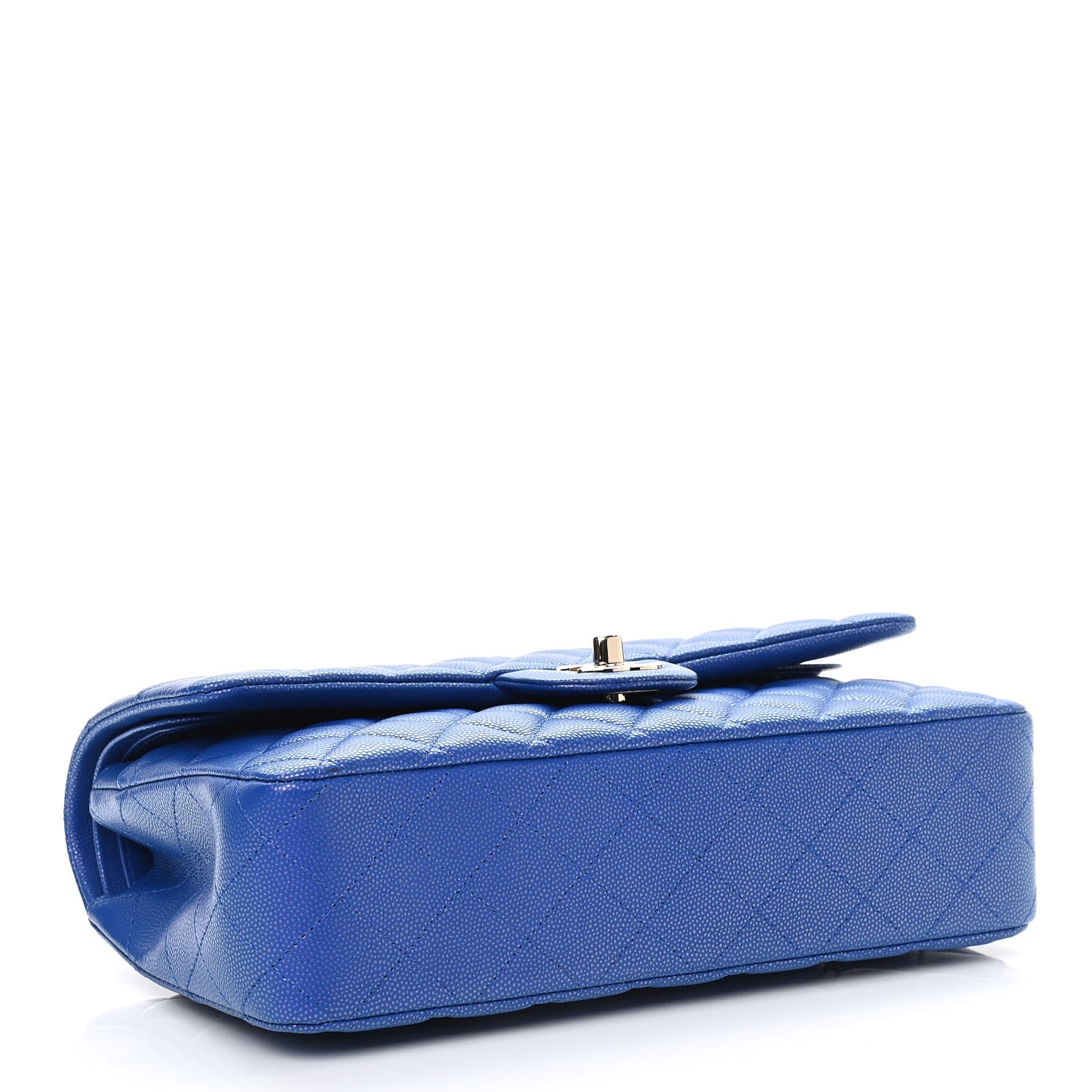 Chanel Iridescent Caviar Quilted Medium Double Flap Blue 4 of 11