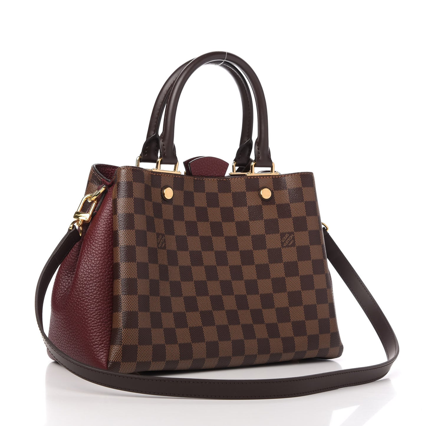 Damier Ebene Cuir Taurillon Brittany Bordeaux