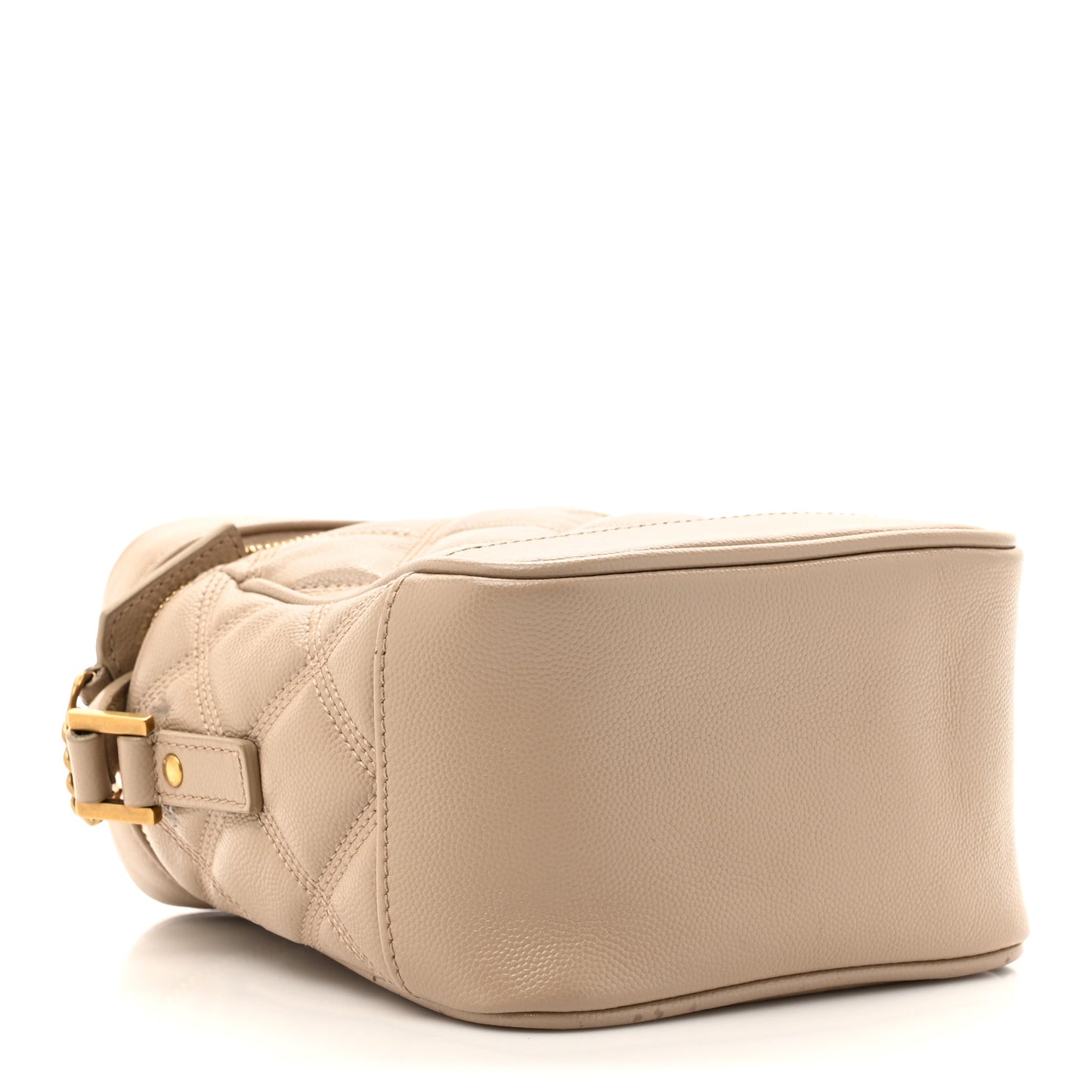 Grain de Poudre Quilted 80's Vanity Bag Dark Beige