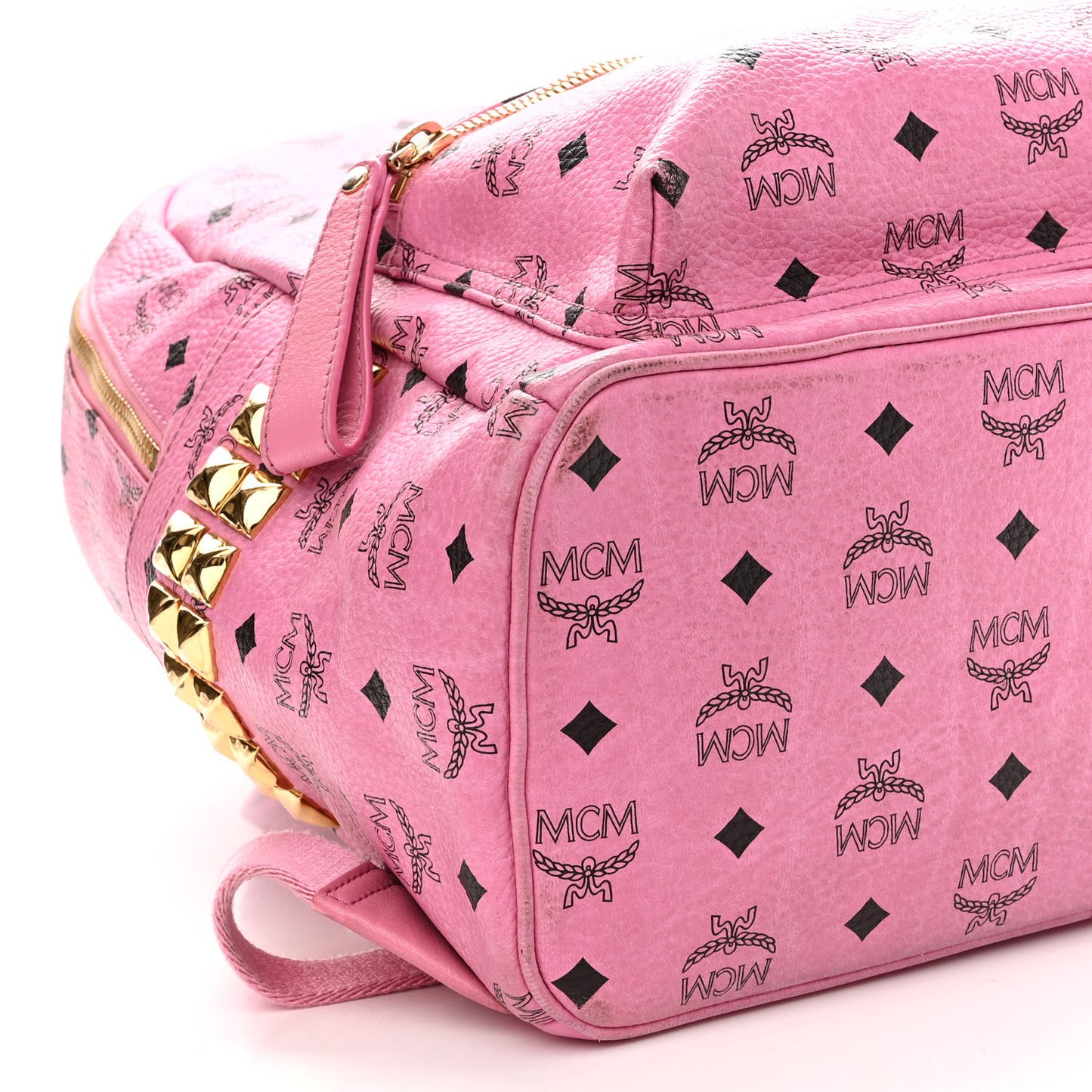 Visetos Medium Side Studs Stark Backpack Pink