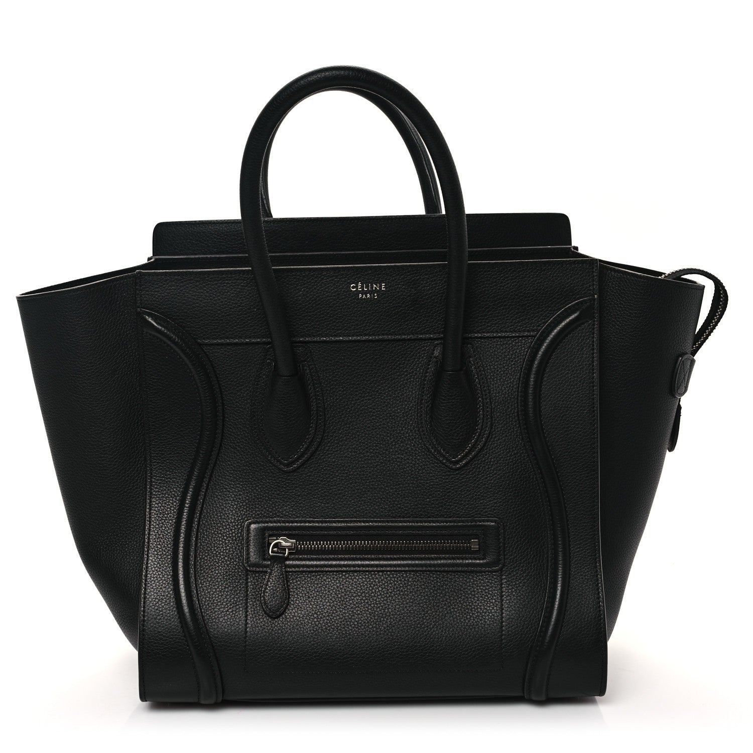 Celine Drummed Calfskin Mini Luggage Black 1 of 9