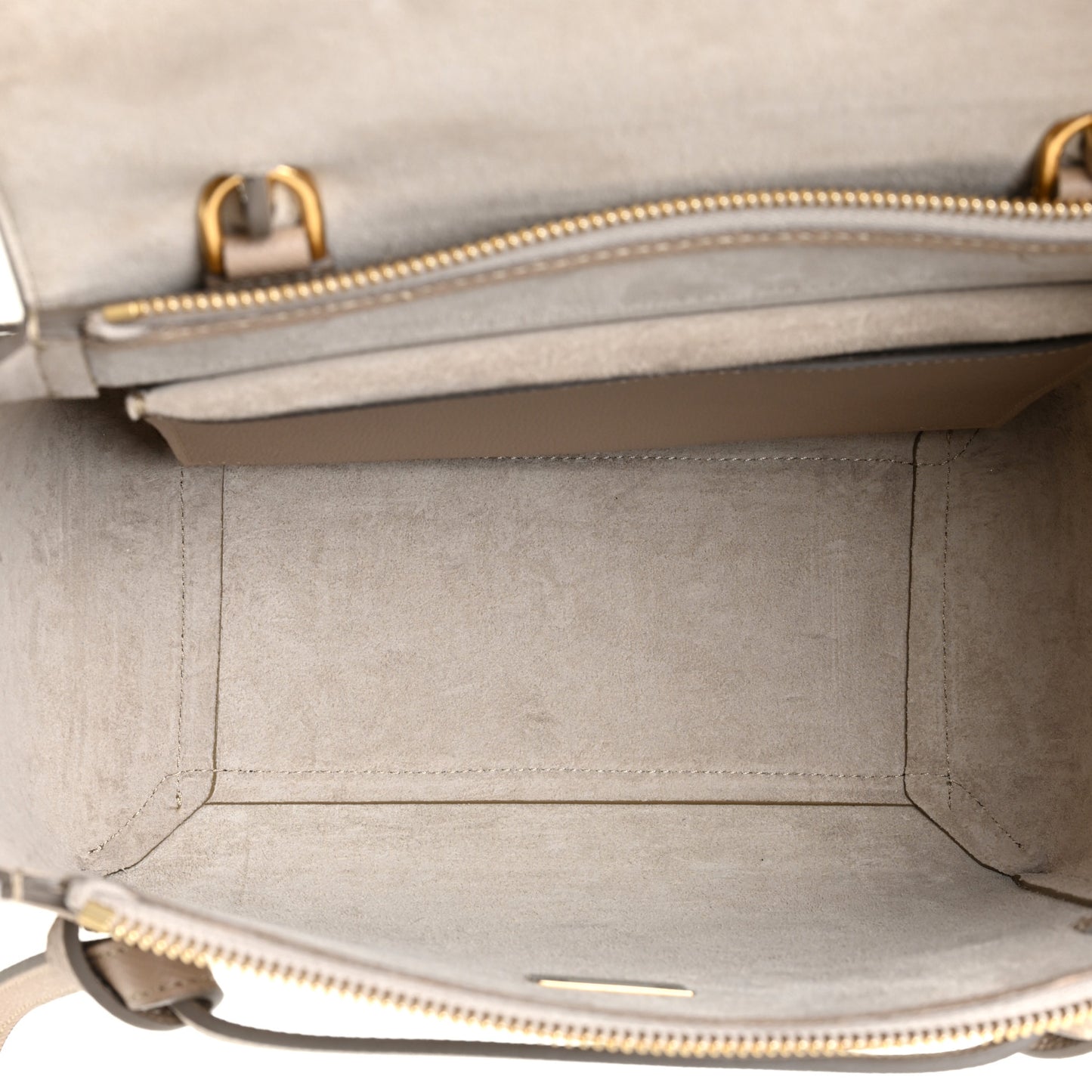 Grained Calfskin Micro Belt Bag Light Taupe