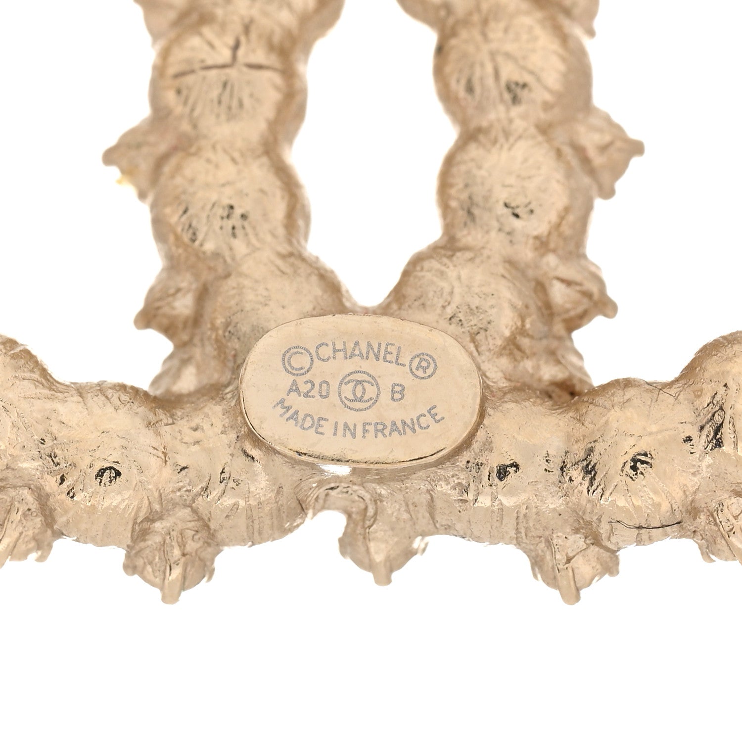 Chanel Pearl Crystal CC Stud Earrings Gold 4 of 4
