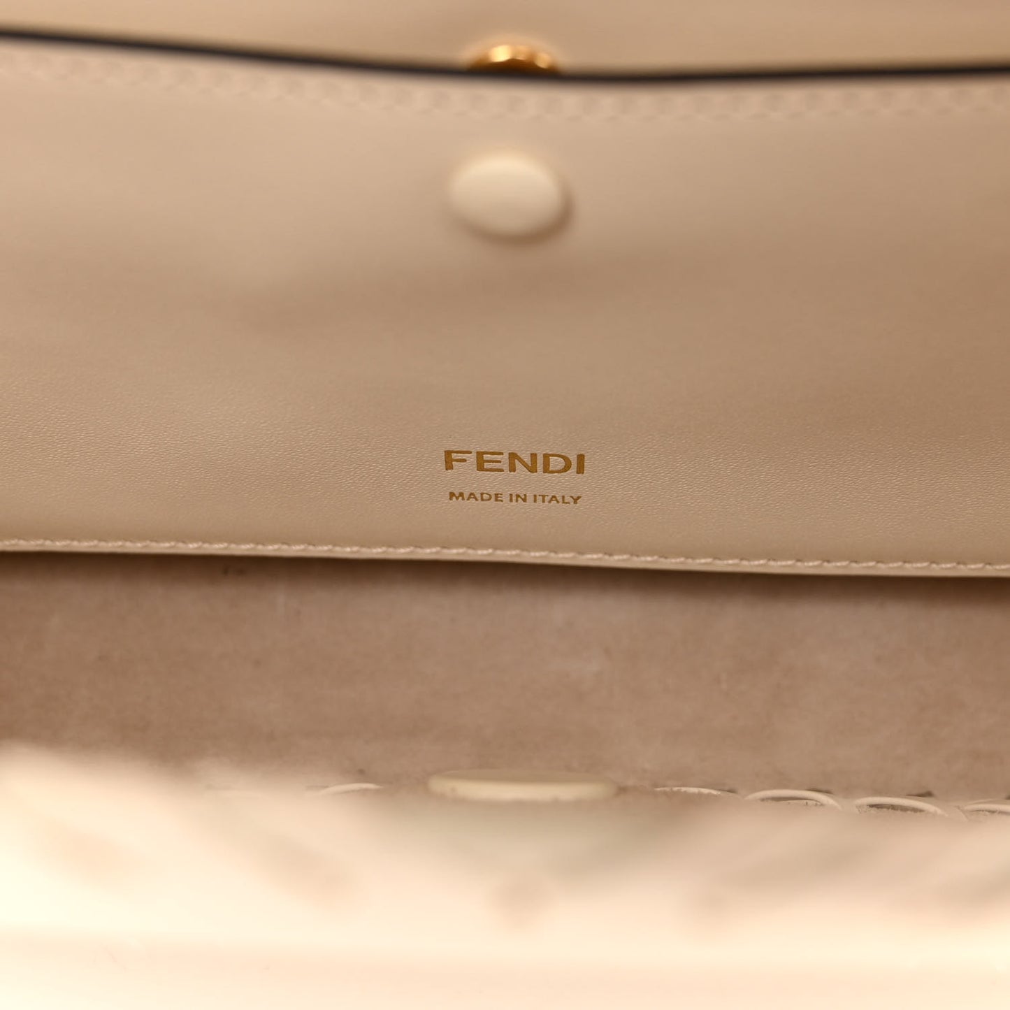 Vitello King Ceylon Woven Baguette White Ice