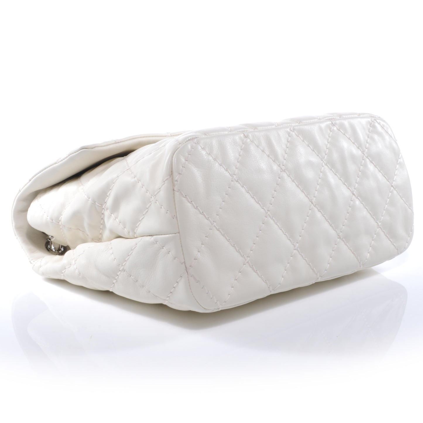 Calfskin Love Me Tender Flap Dark White