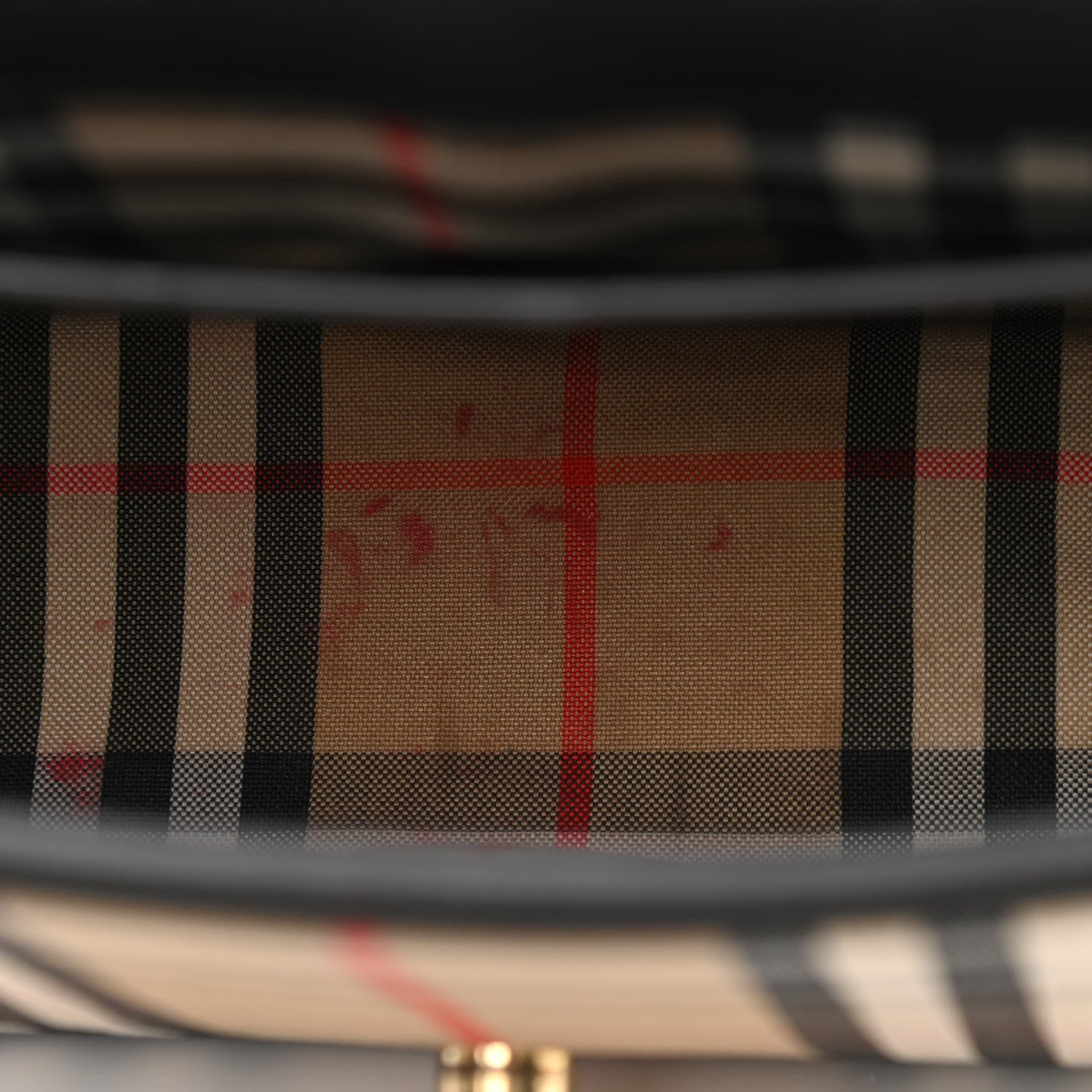 Burberry Grainy Calfskin Vintage Check Note Crossbody Bag Black 10 of 11