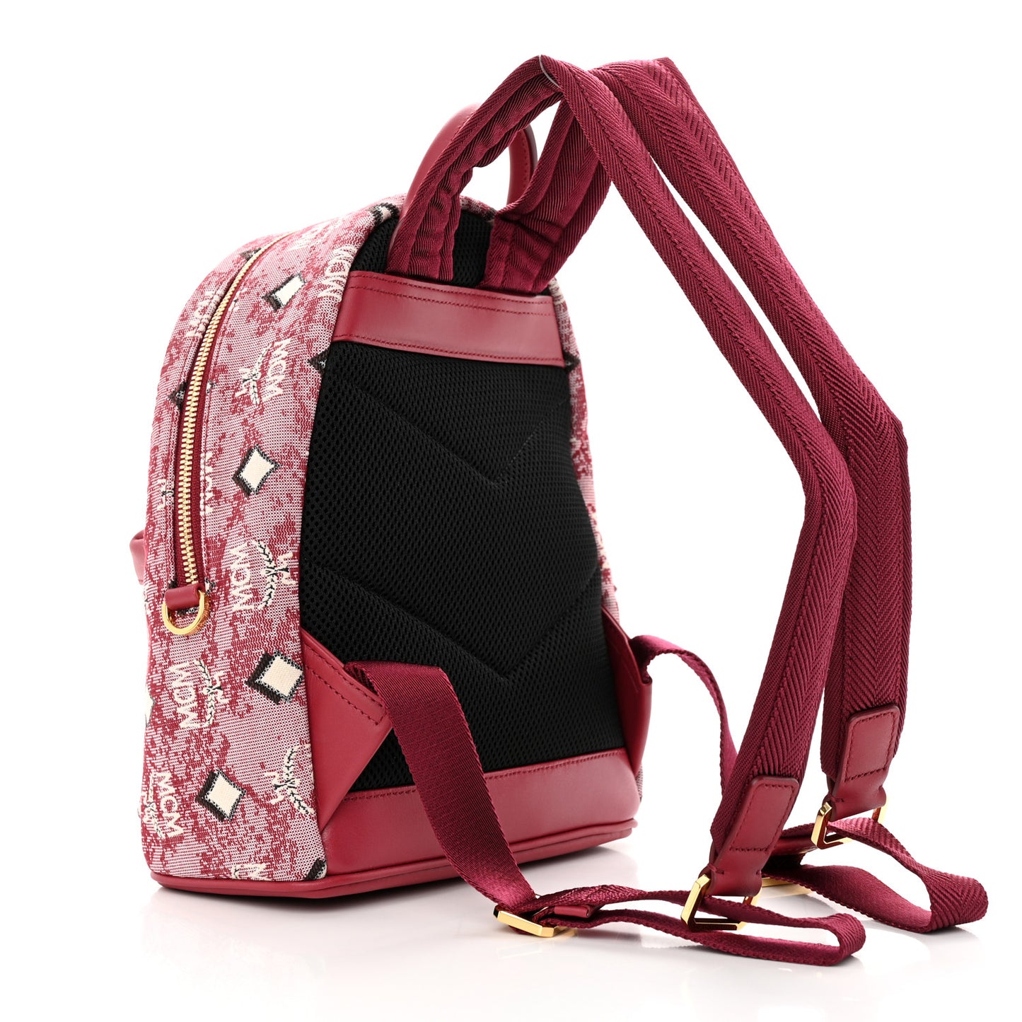 Vintage Jacquard Monogram Mini Backpack Red