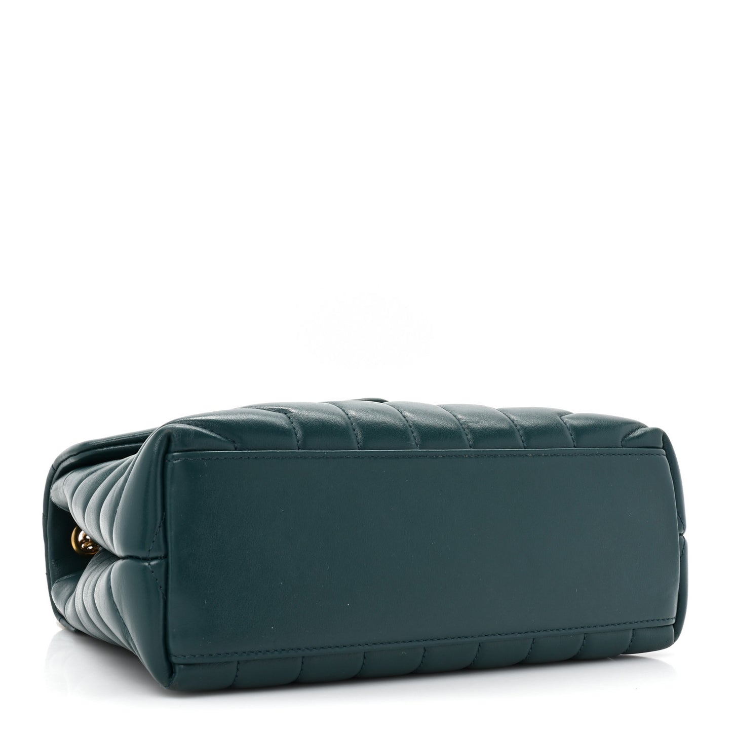 Calfskin Y Quilted Monogram Small Loulou Chain Satchel Green