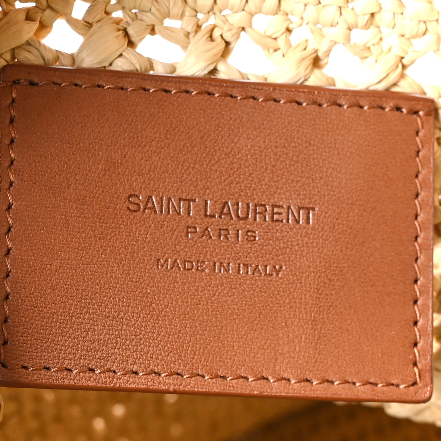 Saint Laurent Raffia Monogram Hobo Naturale 6 of 10