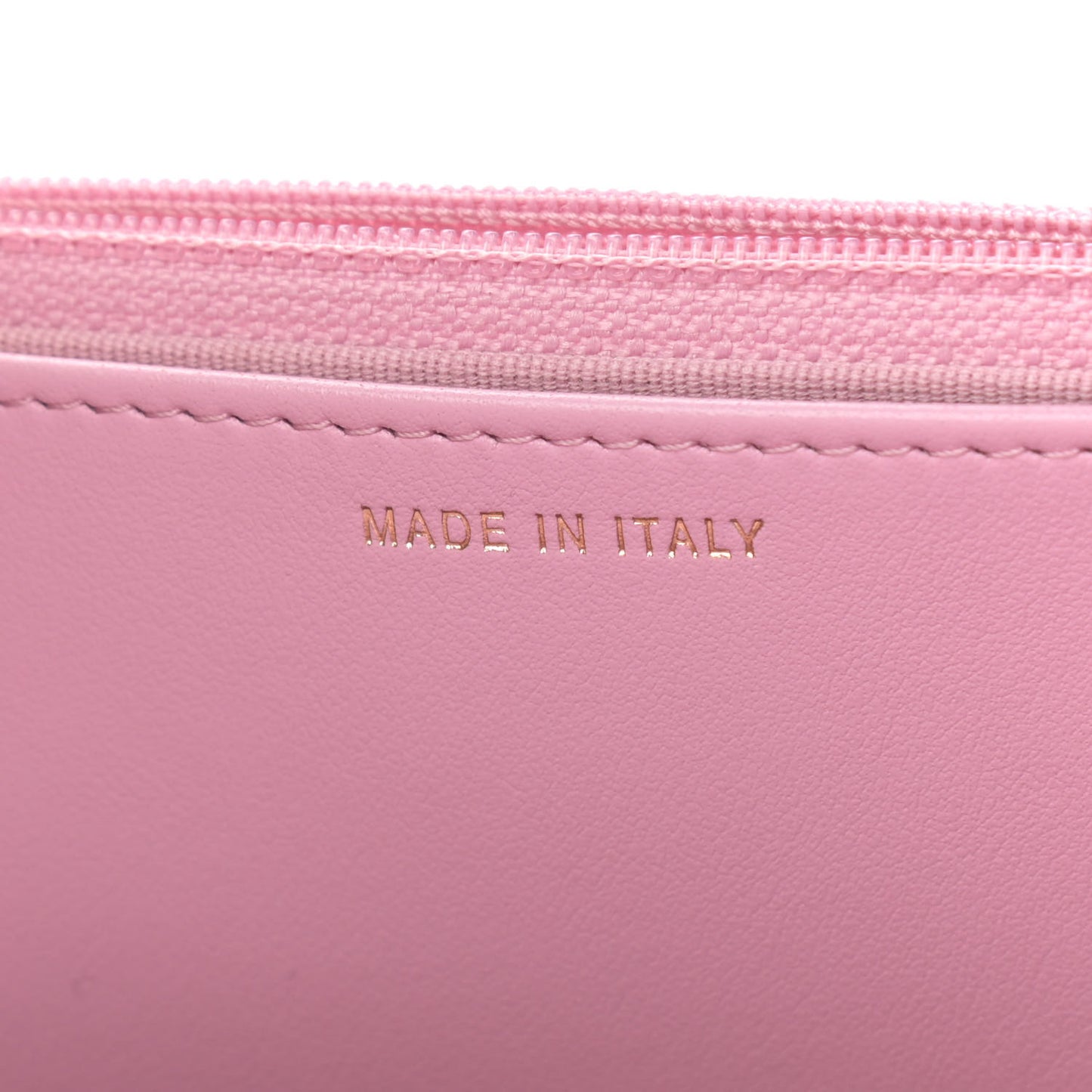 Shiny Caviar Quilted Pick Me Up Wallet On Chain WOC Pink