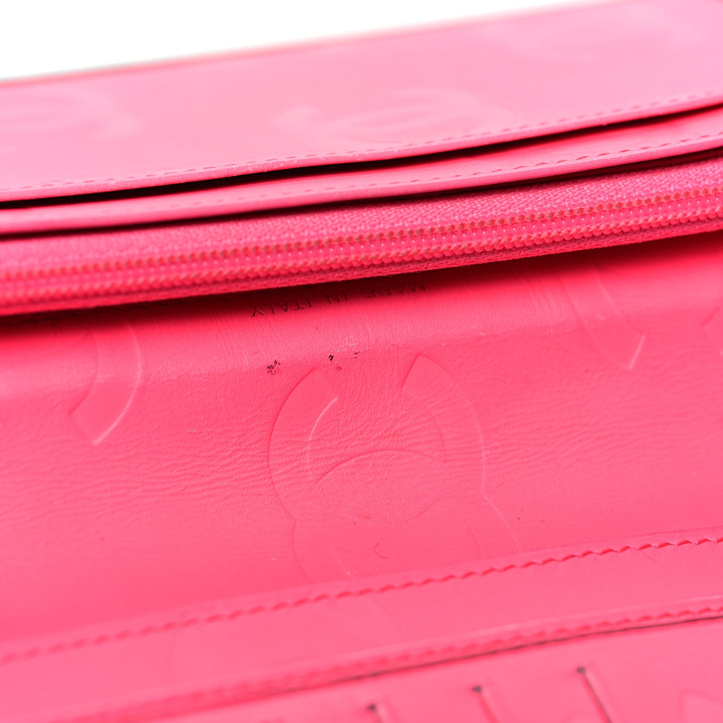Calfskin Quilted Cambon Yen Wallet Black