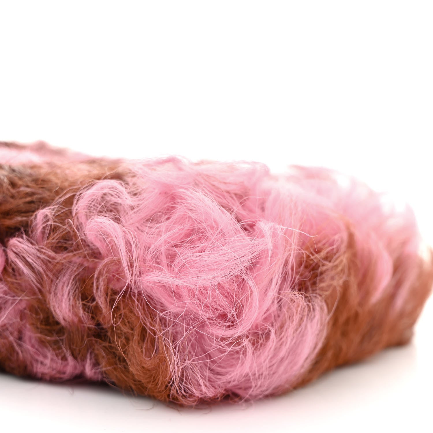 Prada Montone Shearling Chain Bag Begonia Cammello 10 of 11