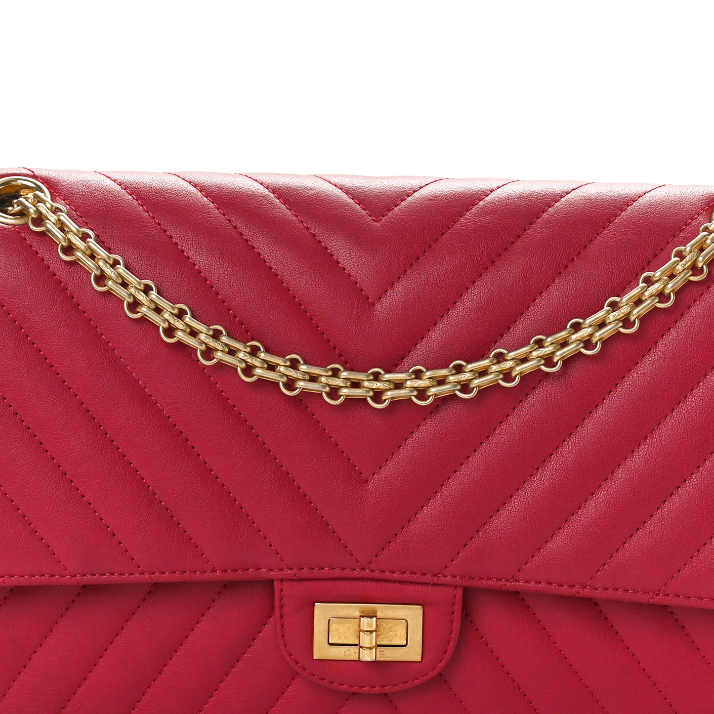 Sheepskin Chevron Quilted 2.55 Reissue 226 Flap Dark Pink