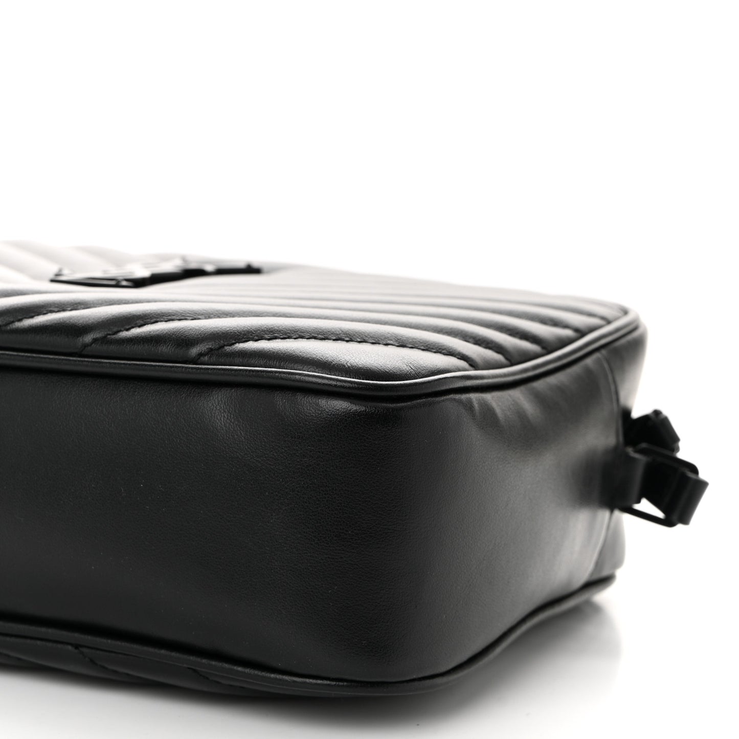 Calfskin Matelasse Monogram Monochrome Lou Camera Bag Black