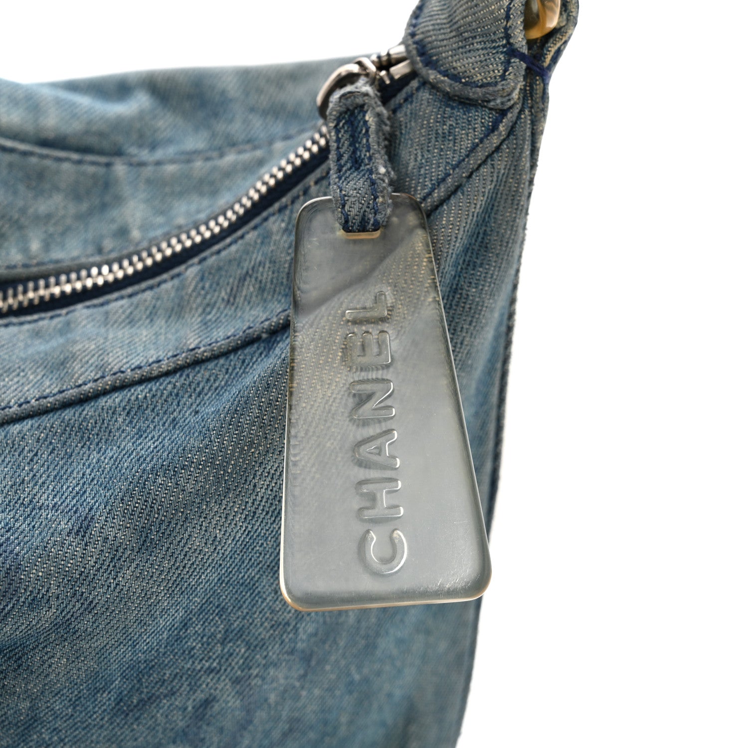 Chanel Denim CC Small Hobo Light Blue 14 of 15