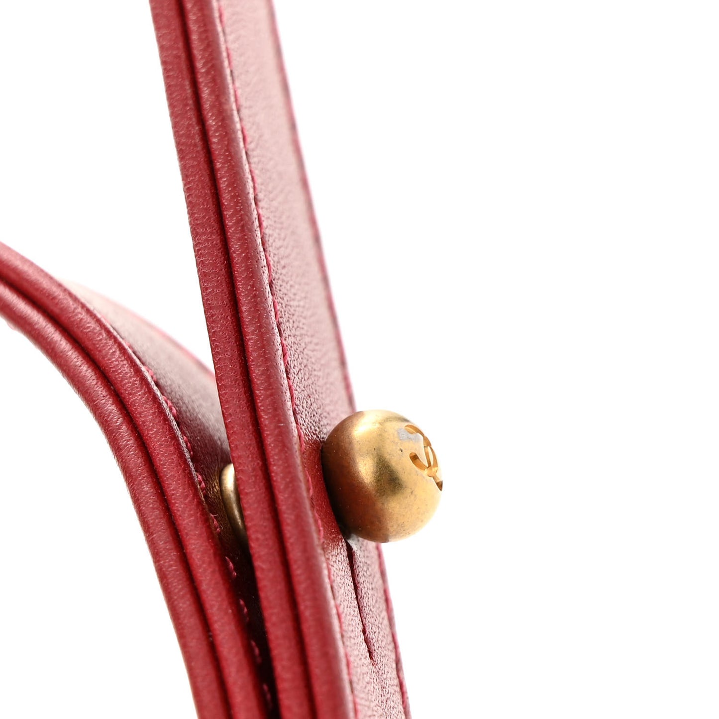 Calfskin Medium Boy Logo Top Handle Flap Red