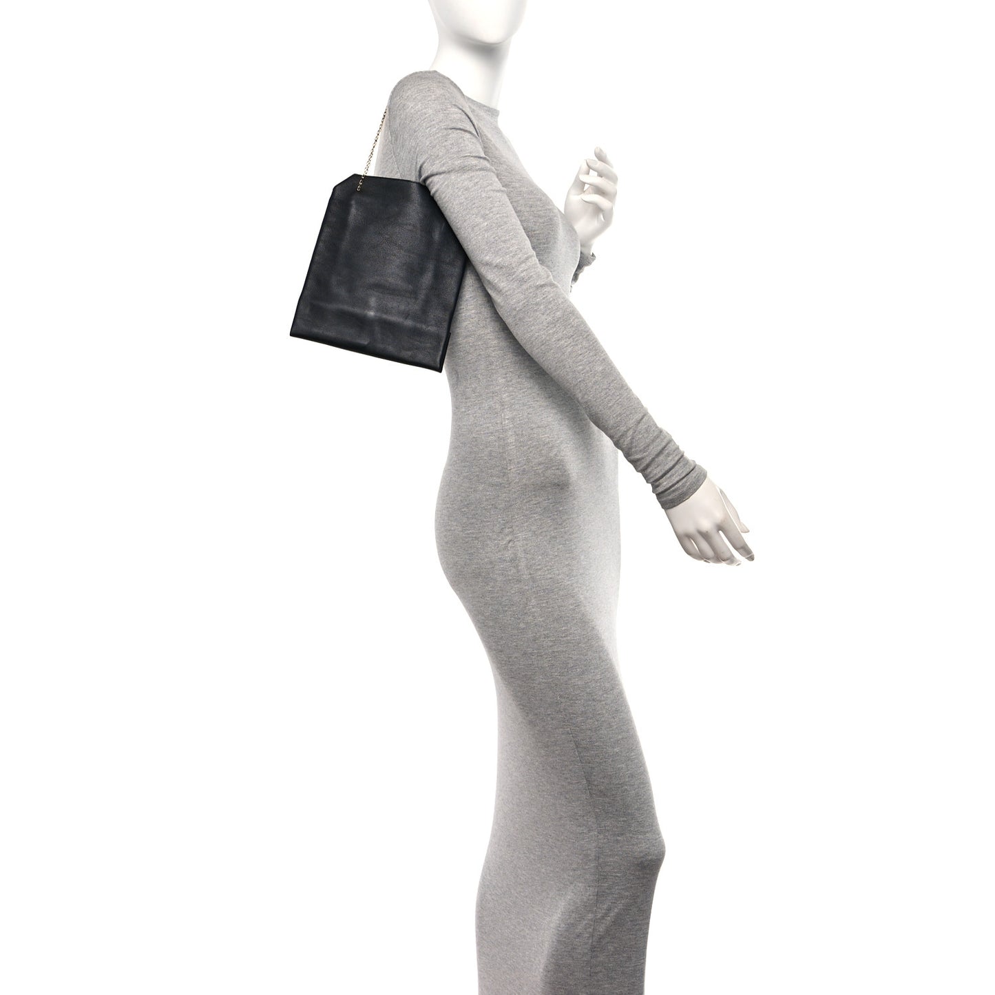 Smooth Calfskin Small Lunch Bag Black
